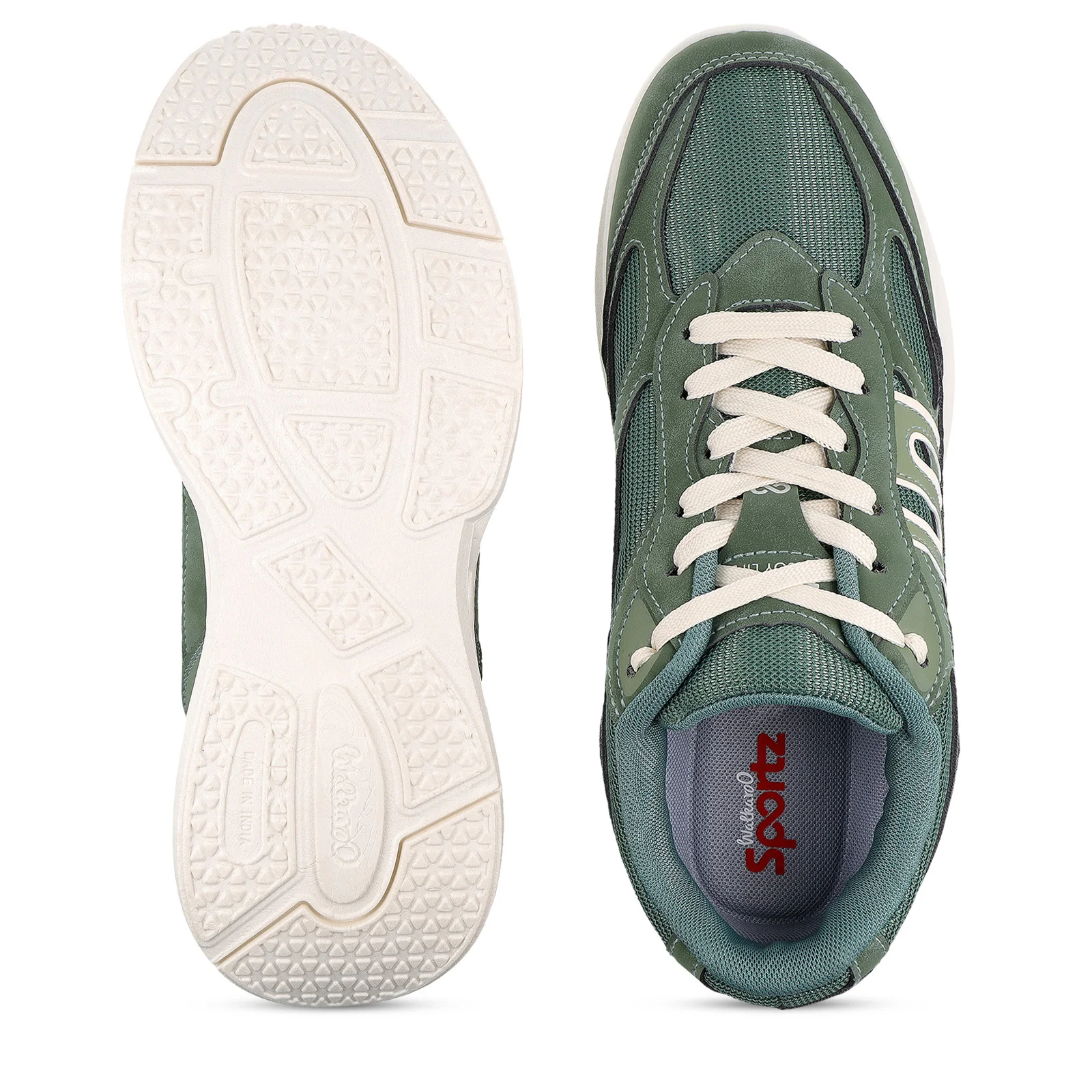 Men's Suede Sports Sneakers - SGE24009 Dark Green - Image 3
