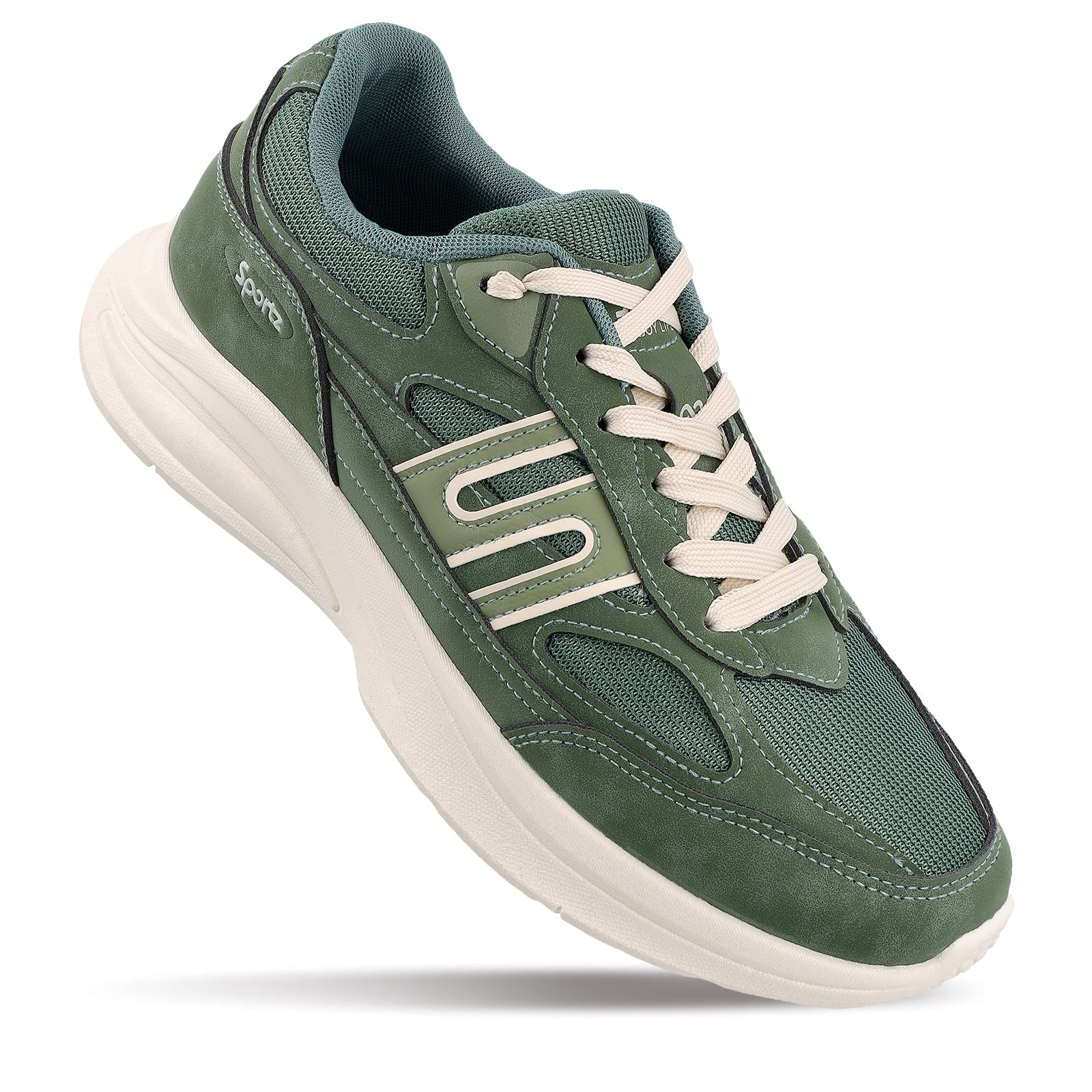 Men's Suede Sports Sneakers - SGE24009 Dark Green - Image 4
