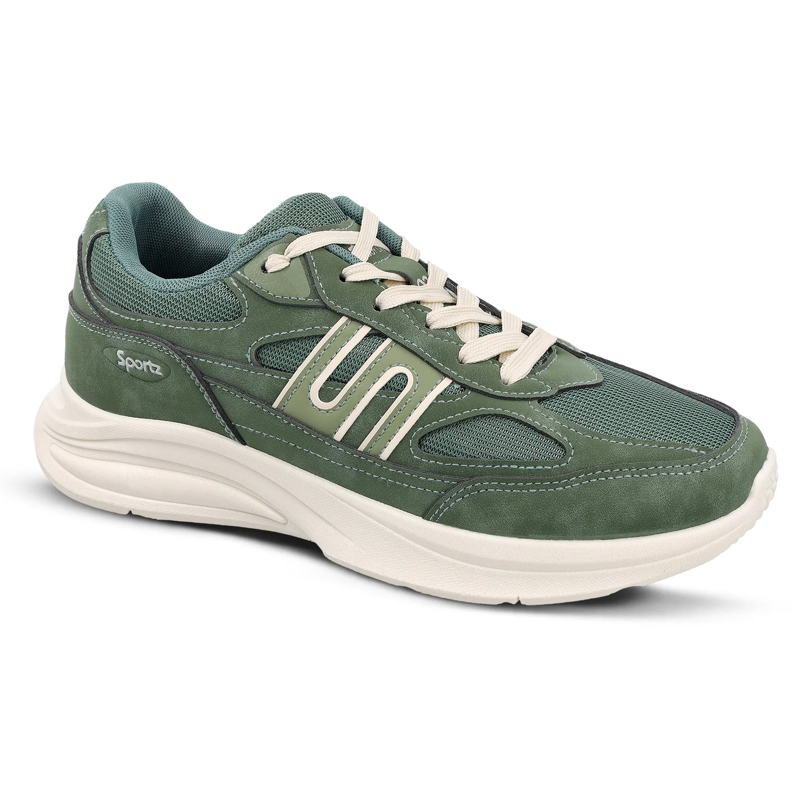 Men's Suede Sports Sneakers - SGE24009 Dark Green - Image 5