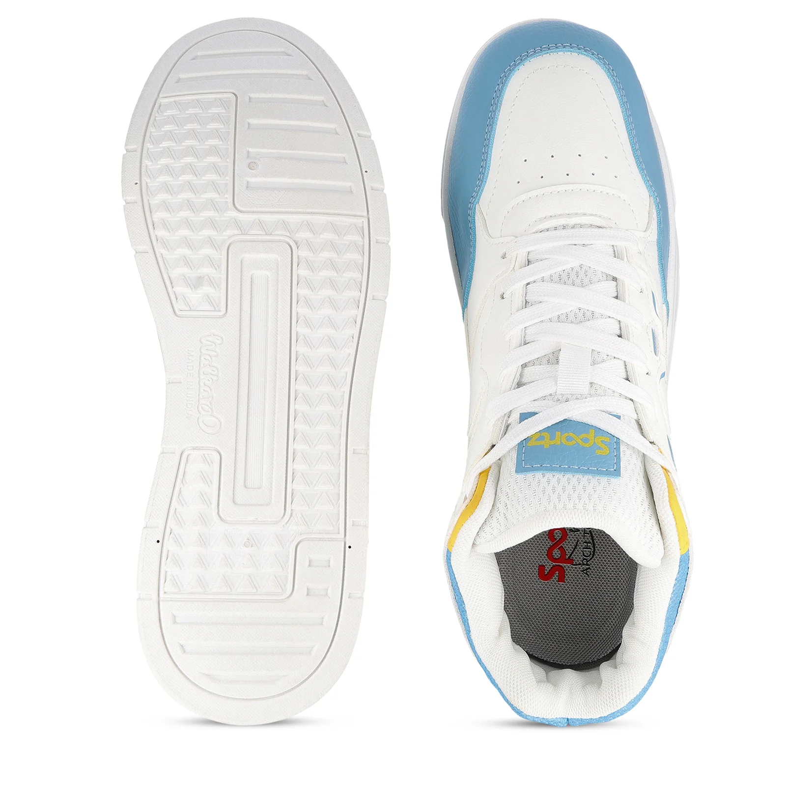Men's Sports Sneakers - WY3485 White Blue - Image 3