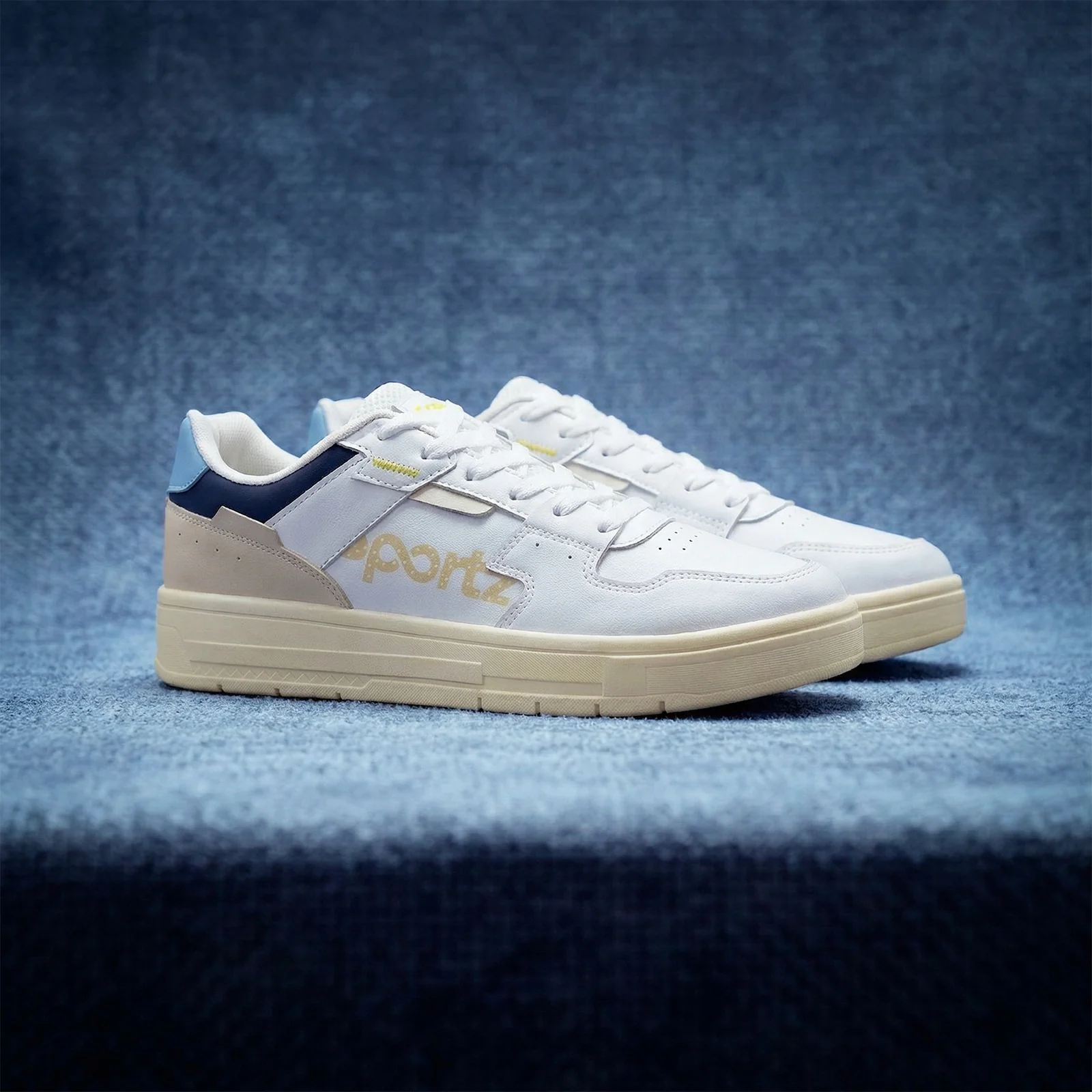 Men's Sports Sneakers - WY3487 White Blue - Image 2