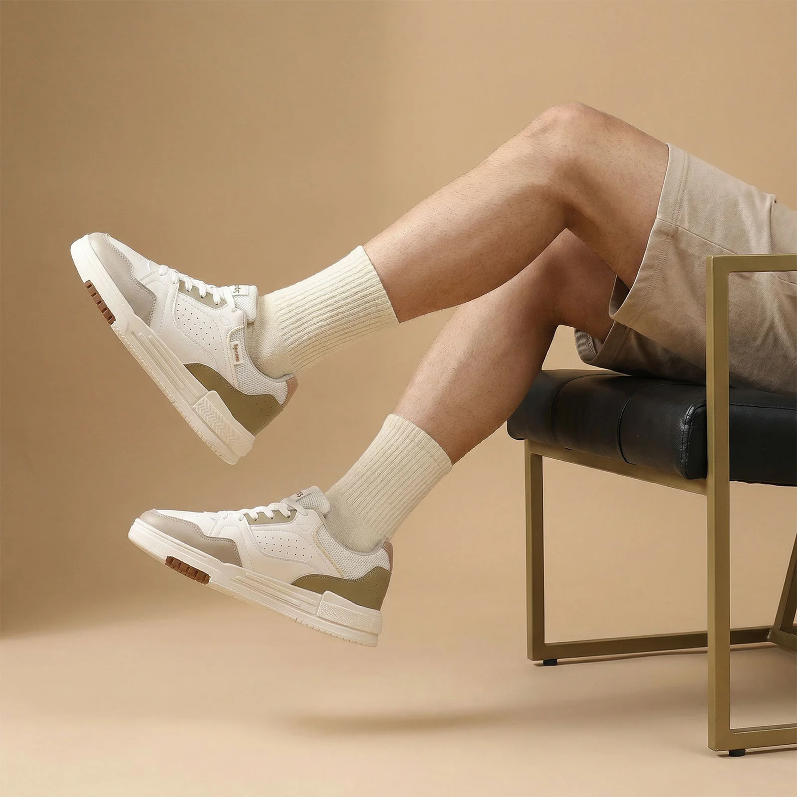 Men's Sports Sneakers - WY3488 White Beige - Image 2