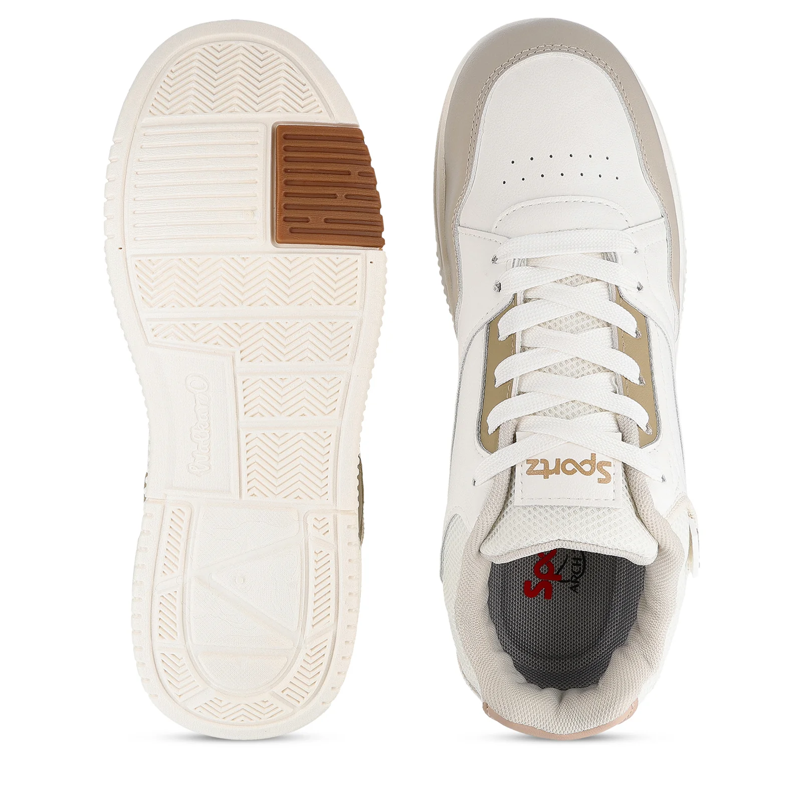 Men's Sports Sneakers - WY3488 White Beige - Image 3