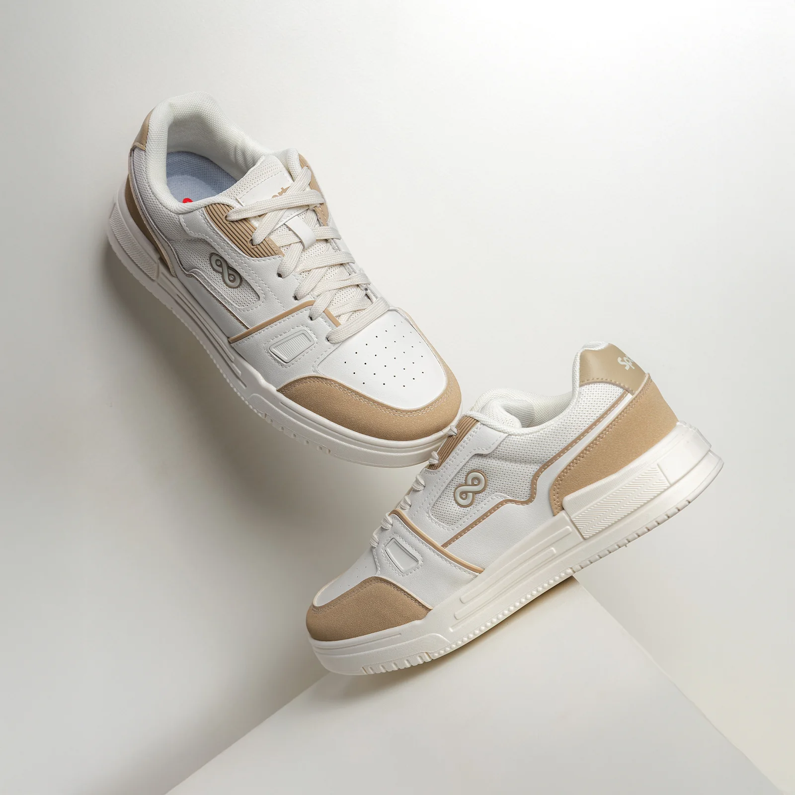 Men's Sports Sneakers - WY3489 White Beige - Image 2