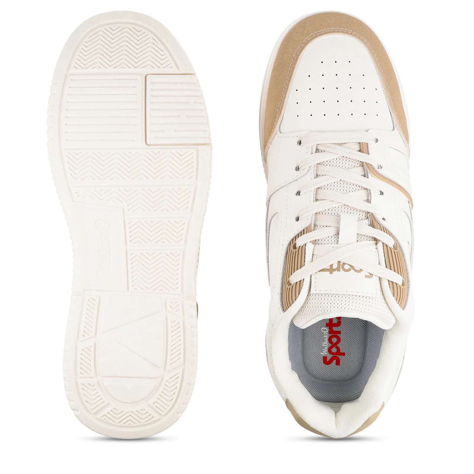 Men's Sports Sneakers - WY3489 White Beige - Image 3