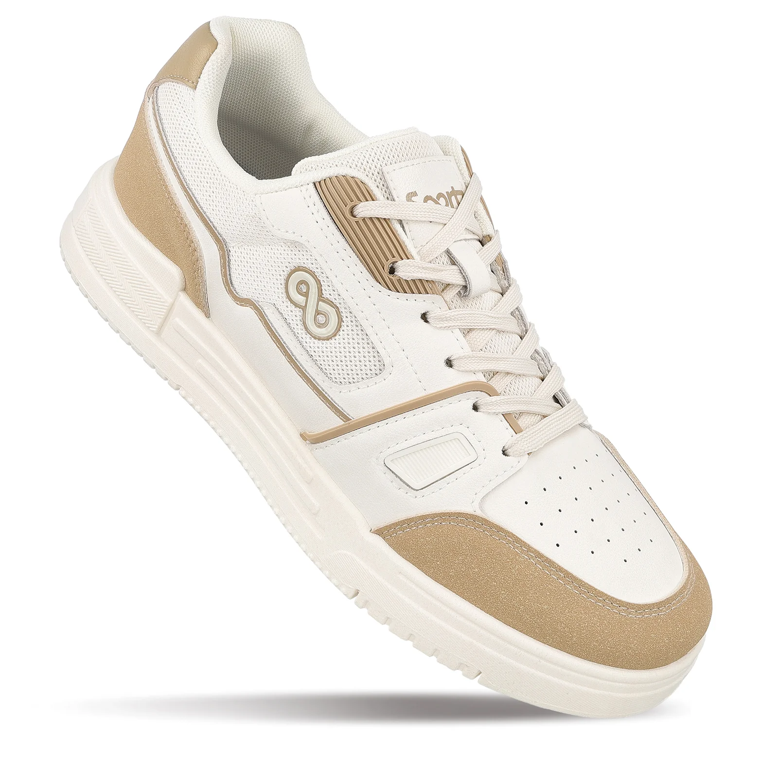 Men's Sports Sneakers - WY3489 White Beige - Image 4