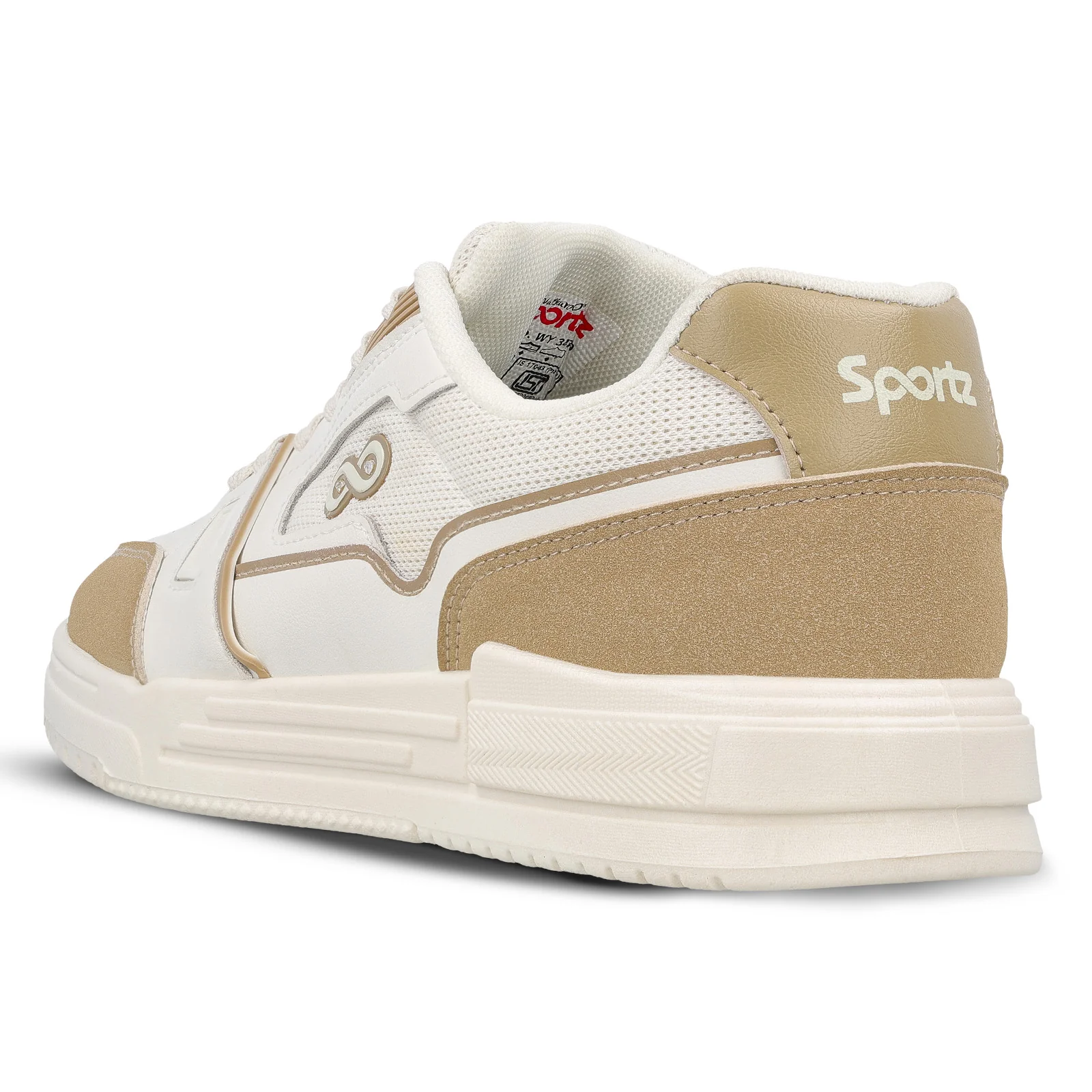 Men's Sports Sneakers - WY3489 White Beige - Image 6