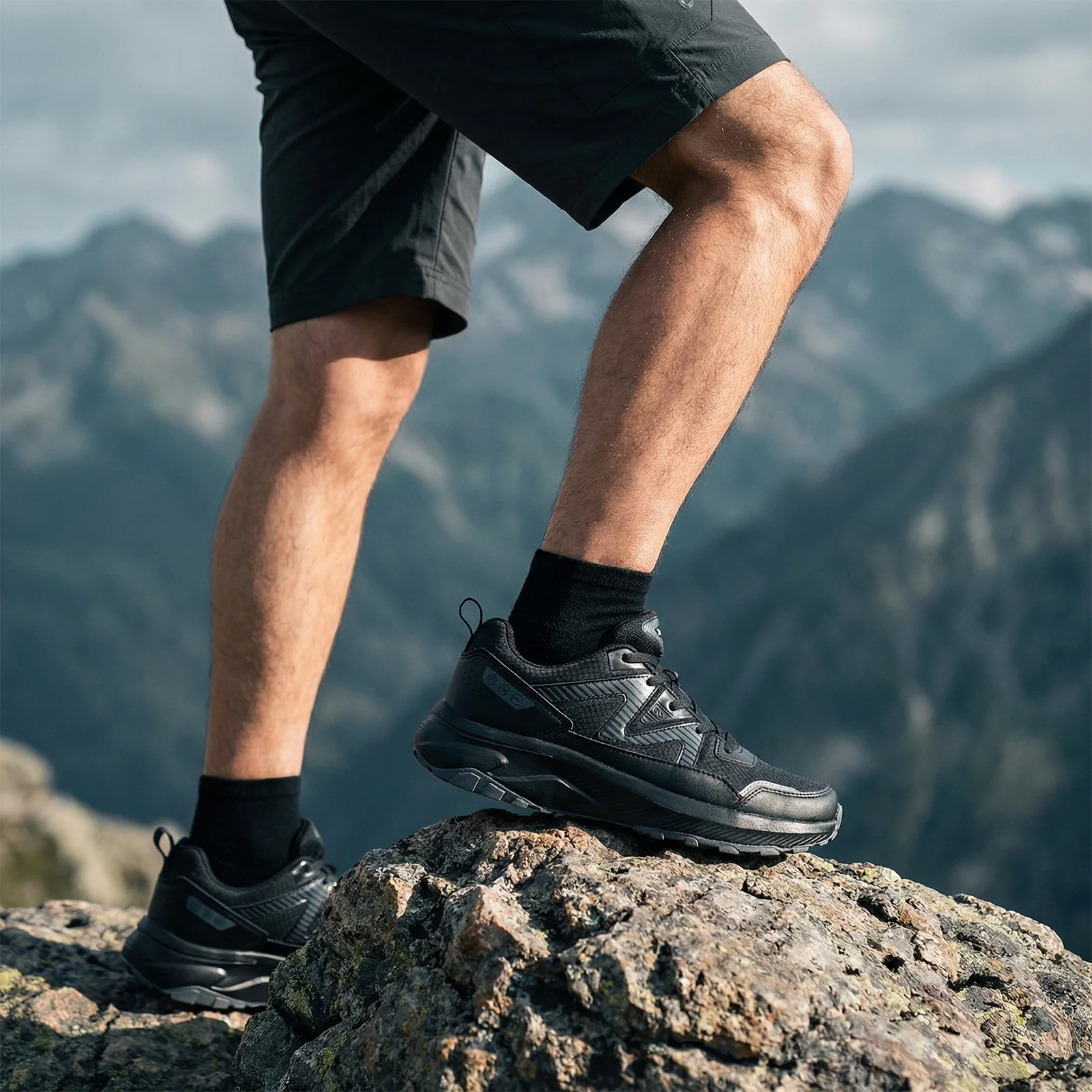 Men's Trekking Shoes - WS9166 Black - Image 2