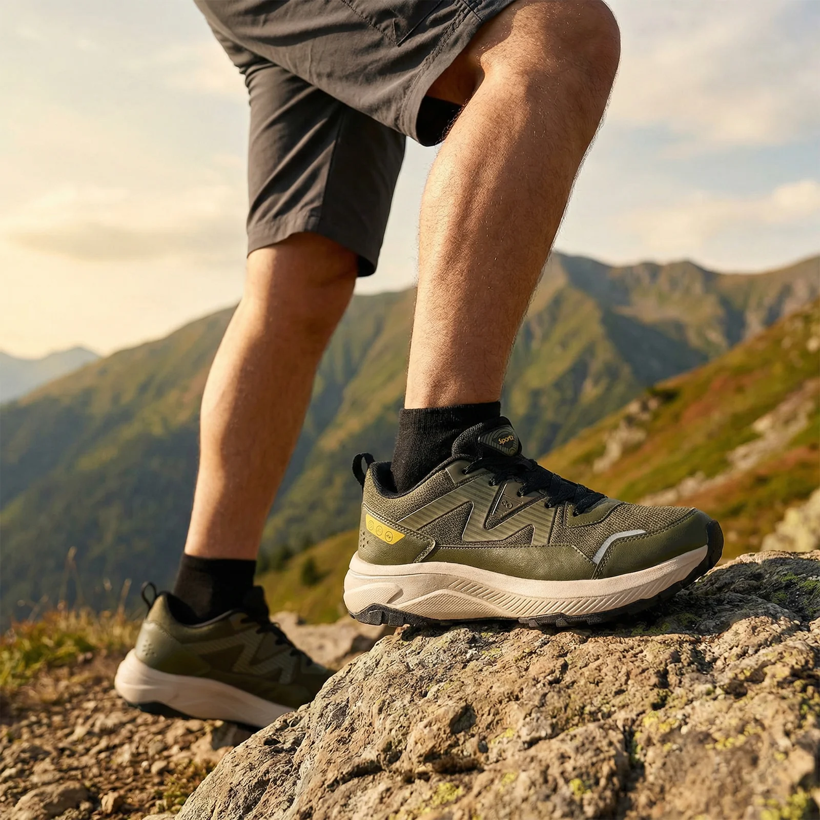 Men's Trekking Shoes - WS9166 Olive - Image 2
