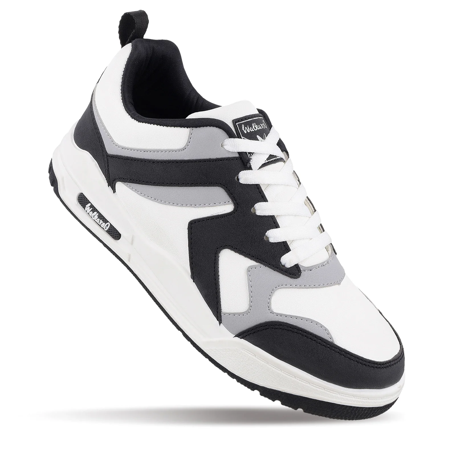Men's Two-Tone Sneakers -  WY3478 White Black - Image 4
