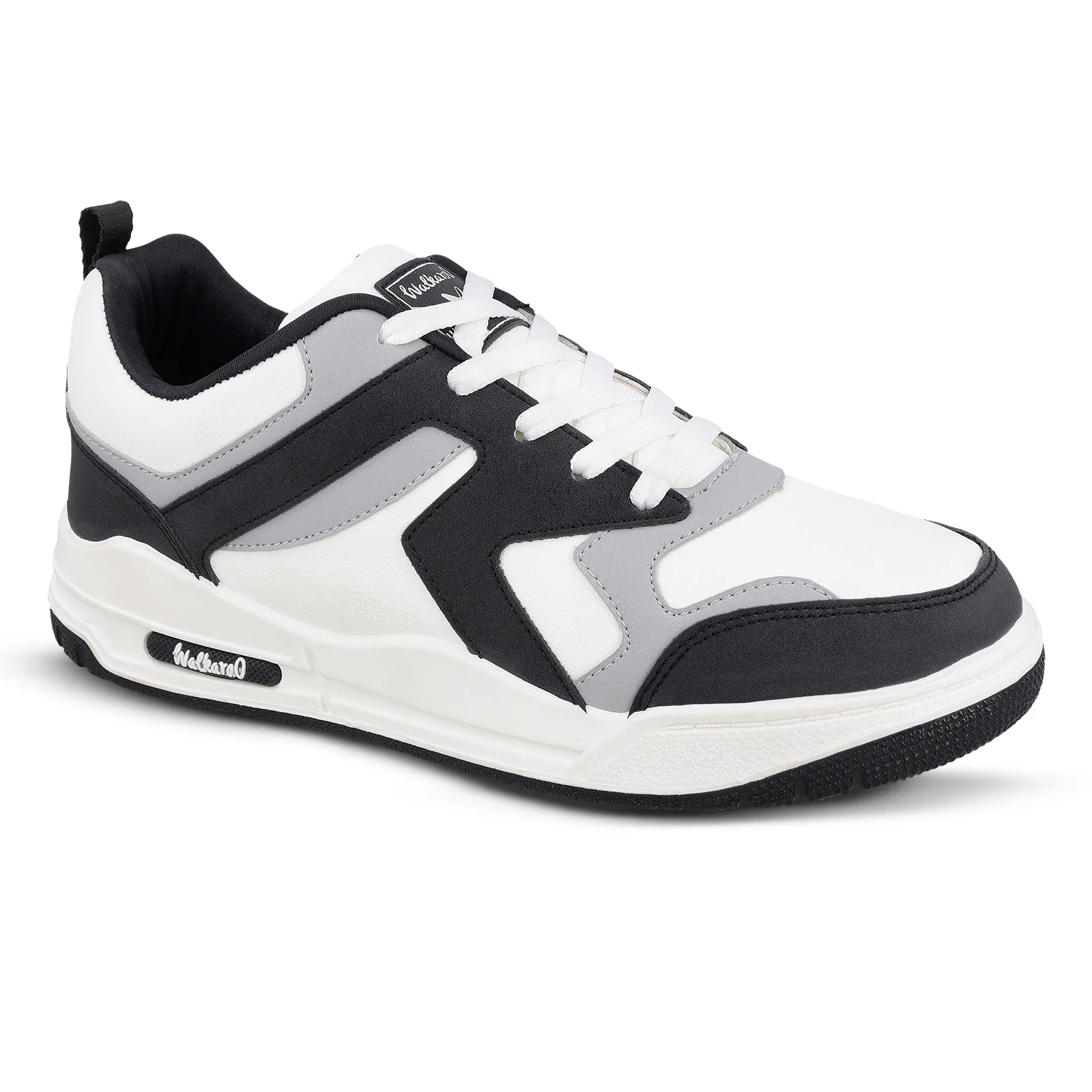 Men's Two-Tone Sneakers -  WY3478 White Black - Image 5
