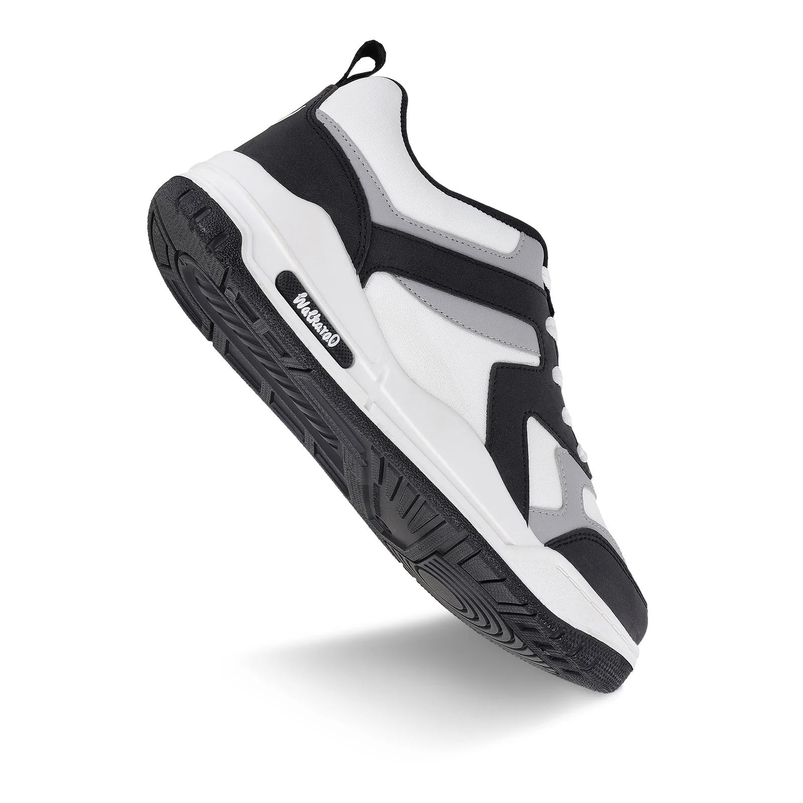 Men's Two-Tone Sneakers -  WY3478 White Black - Image 7
