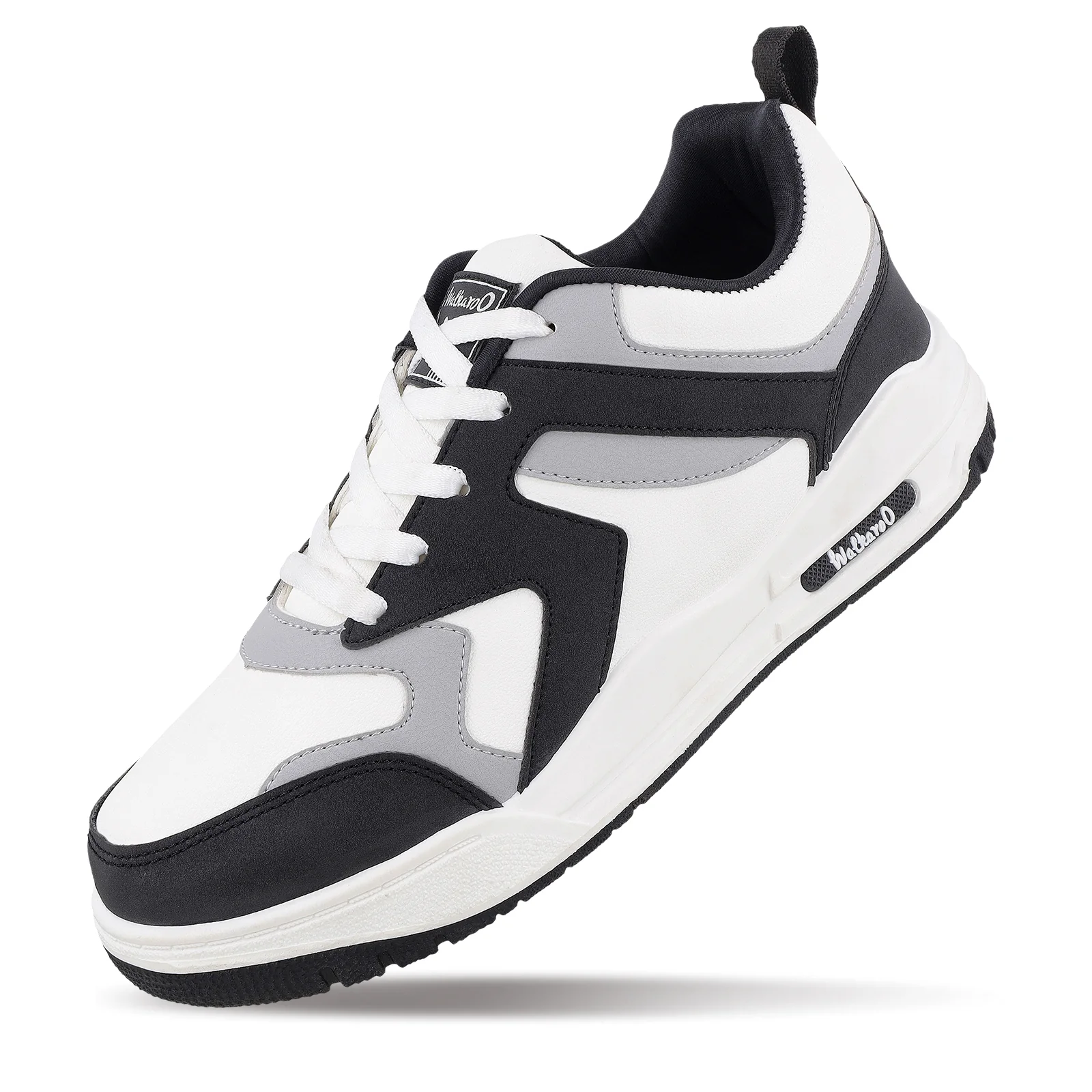 Men's Two-Tone Sneakers -  WY3478 White Black - Image 8