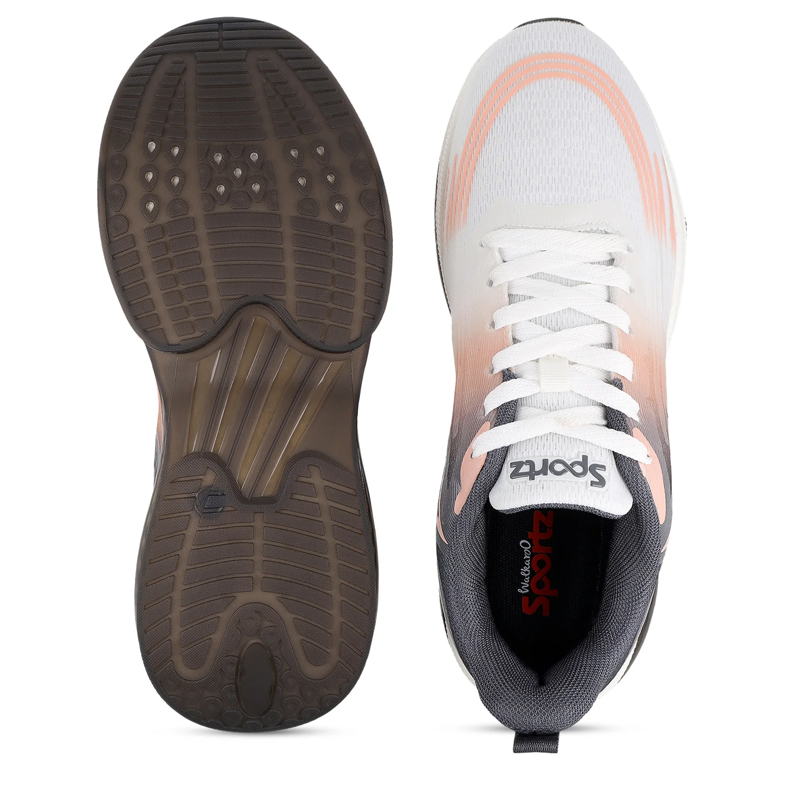 RULER Men's Lace-up Sports Shoes - WS9157 Black Orange - Image 3
