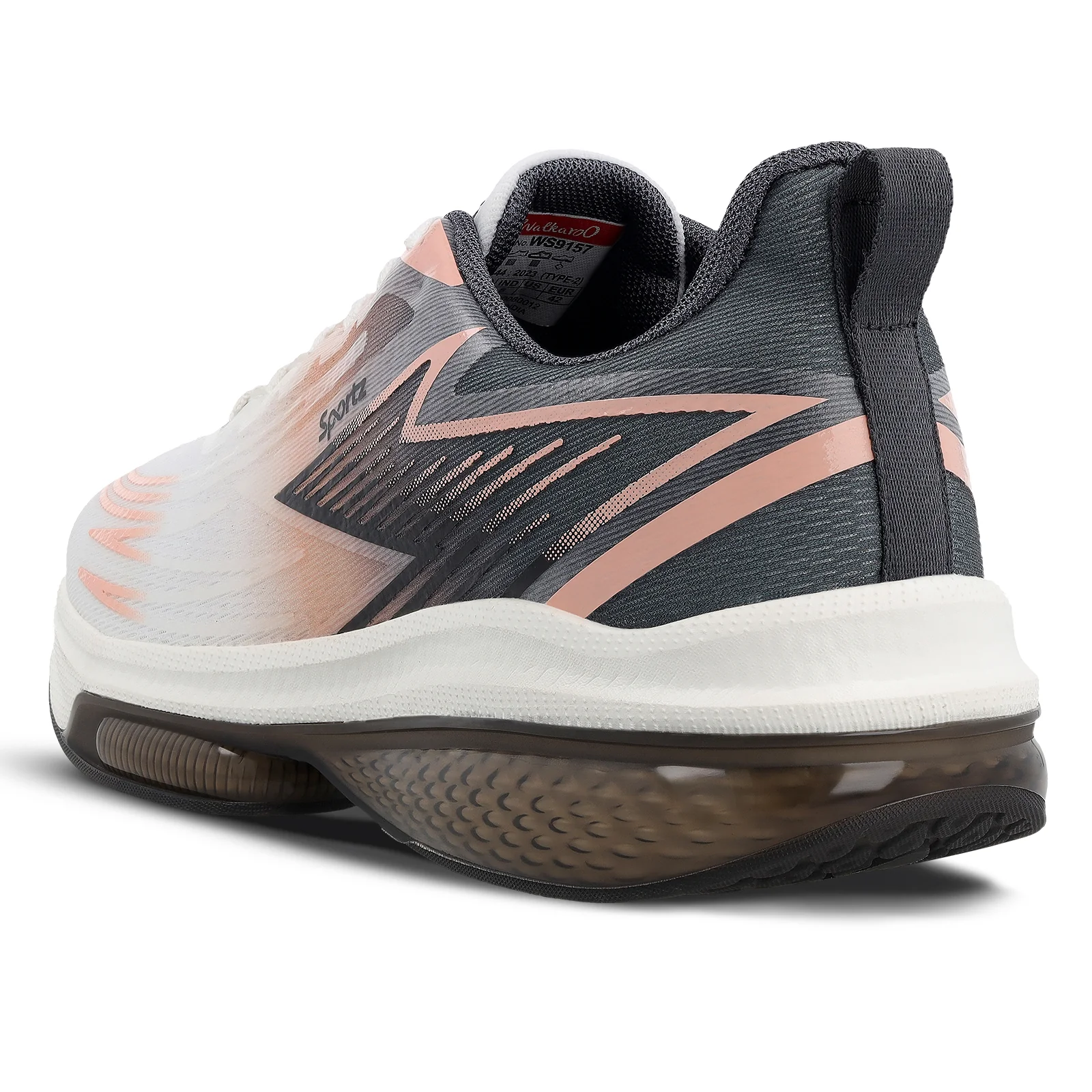 RULER Men's Lace-up Sports Shoes - WS9157 Black Orange - Image 6