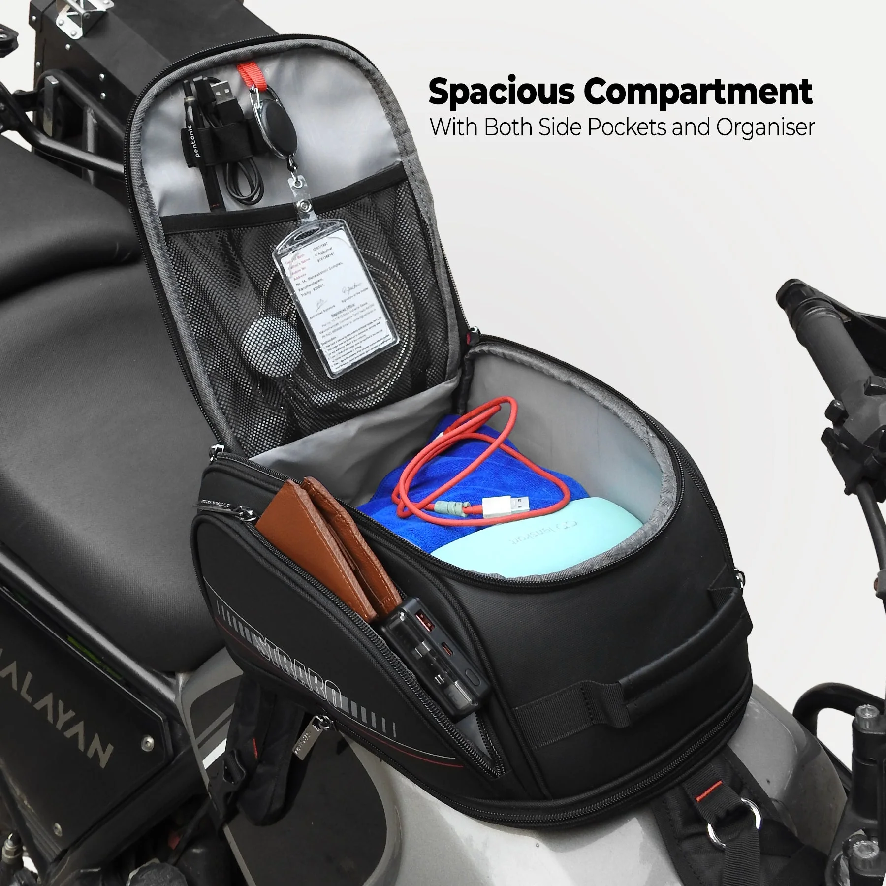 Rydex Motorcycle Tank Bag - Black - Image 6