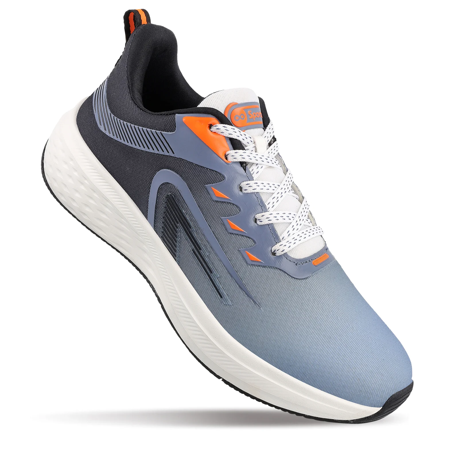 TYGA Men's Lace-up Sports Shoes - Black Aqua - Image 4