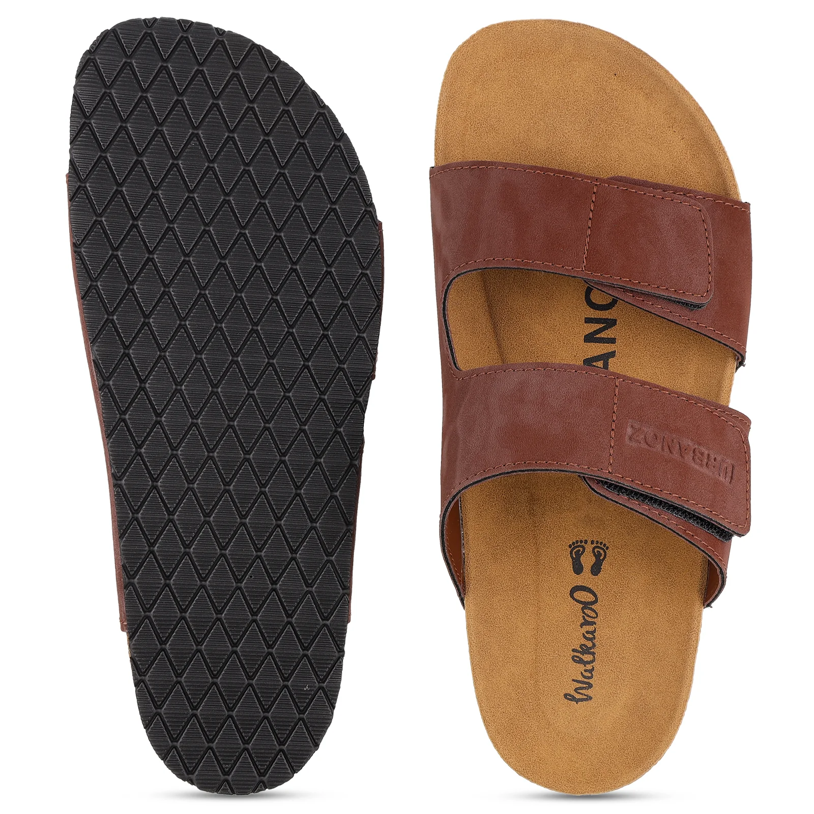 Men's Comfort Sandals - WGE53068 Brown - Image 4