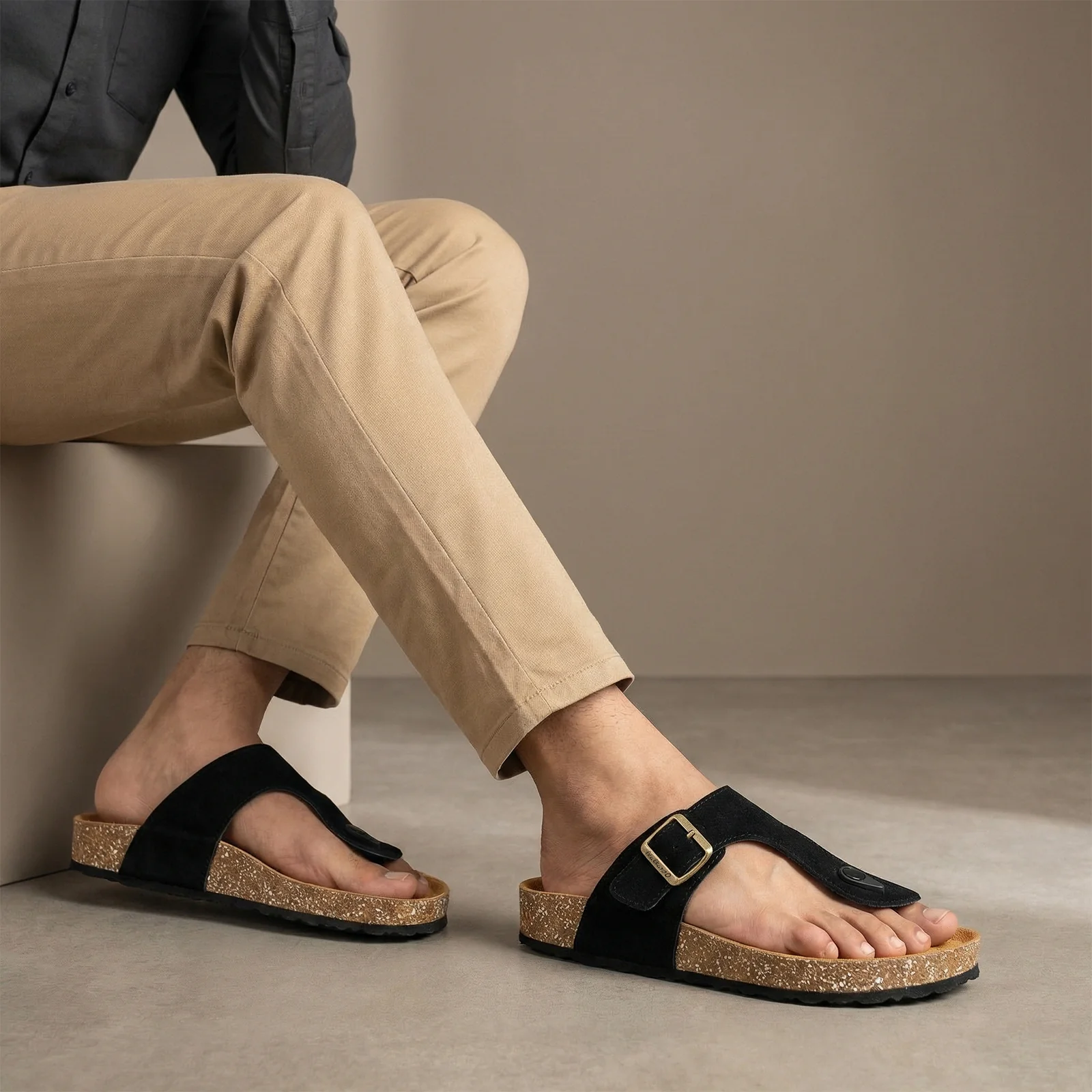 Men's Comfort Sandals - WGE53242 Black - Image 3