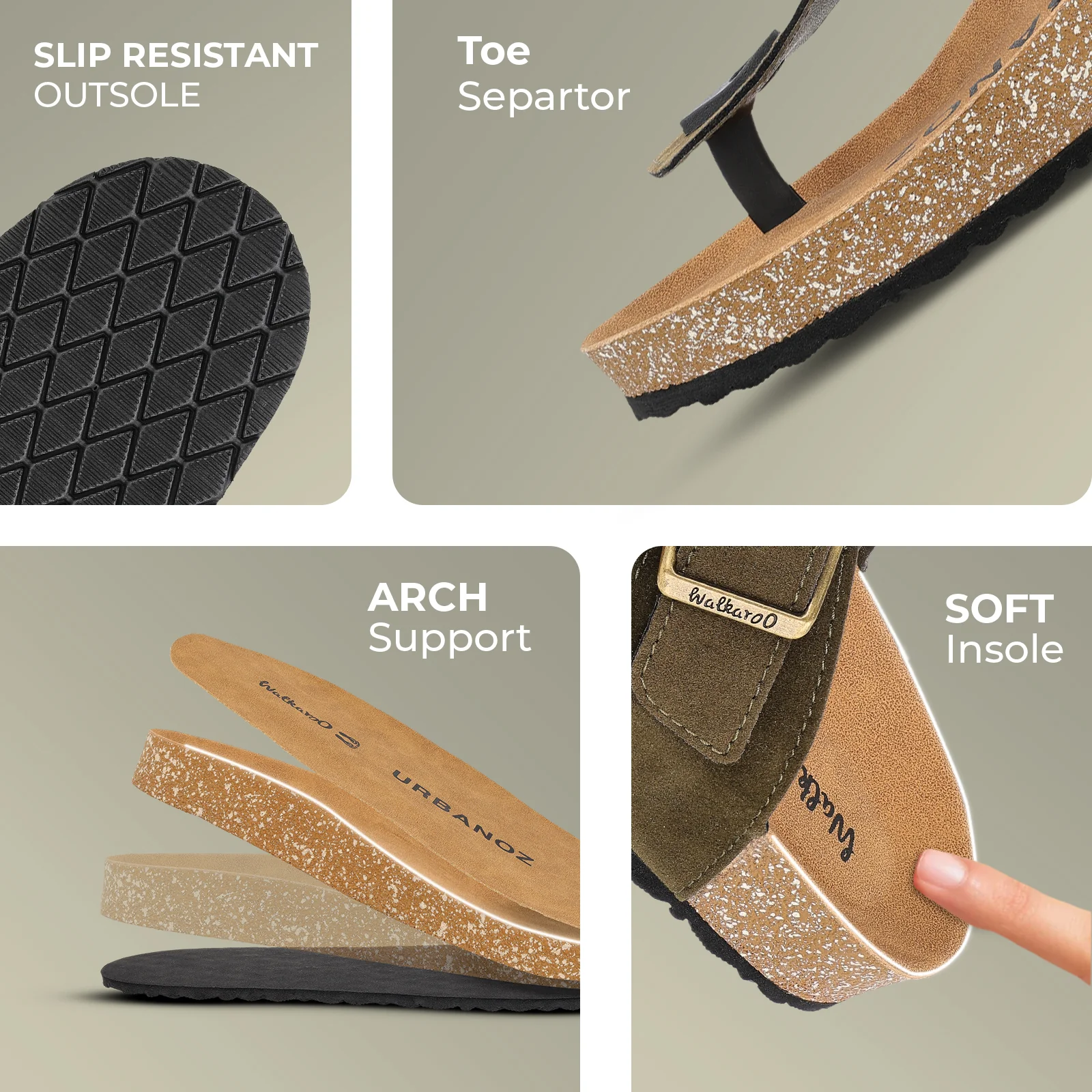 Men's Comfort Sandals - WGE53242 Olive - Image 2