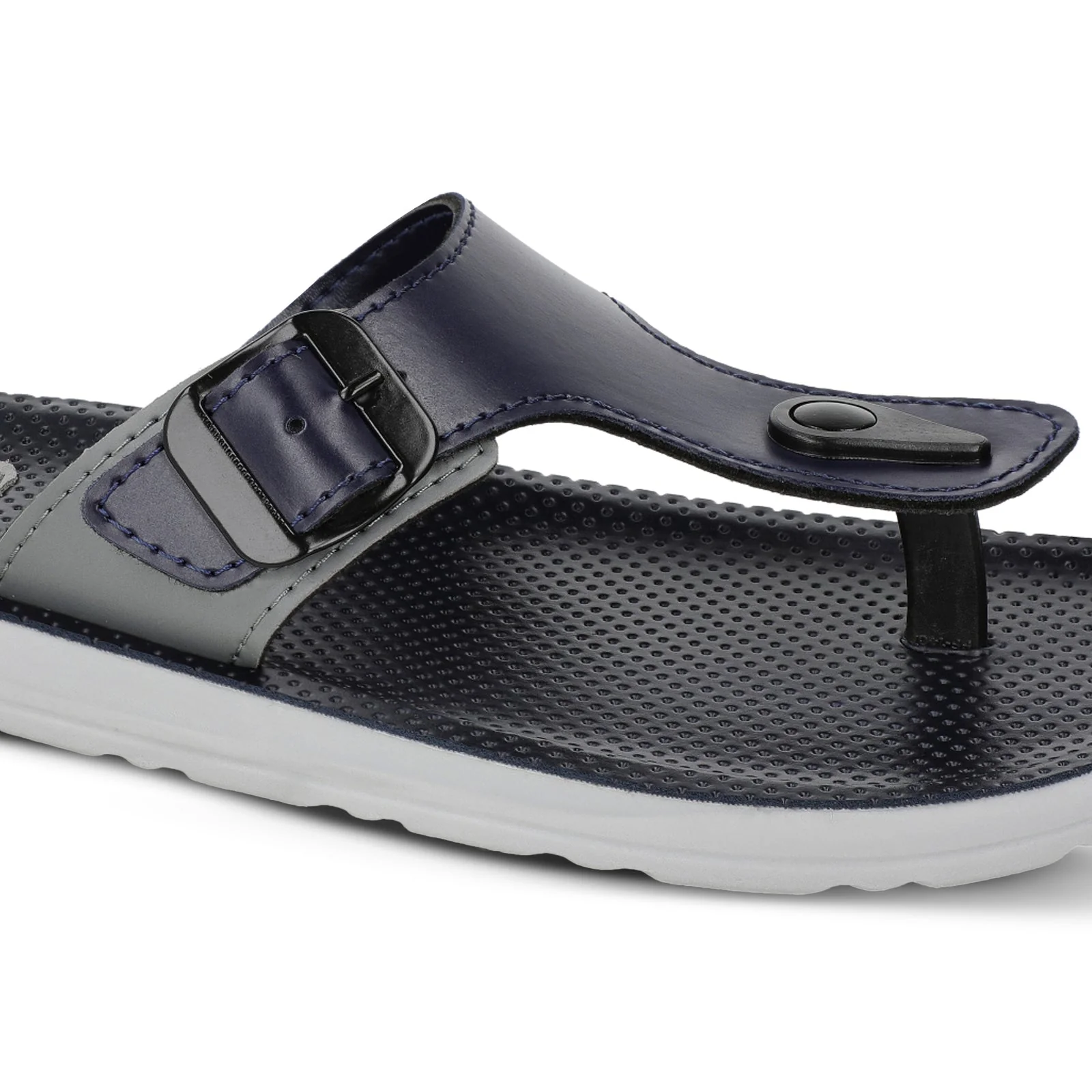 Walkaroo Boy Solid Thong Sandals  - 13123 Blue Grey - Image 5