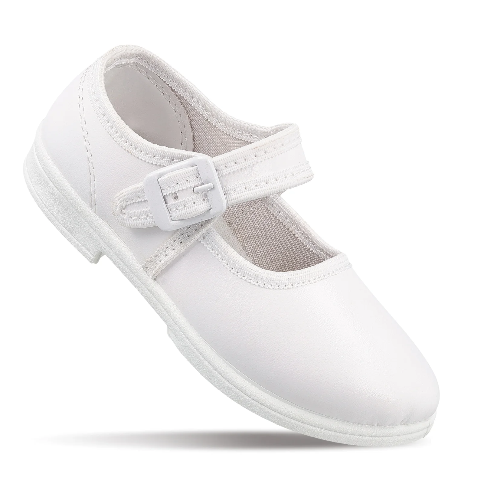 Kids School Shoe - WV591 White - Image 3