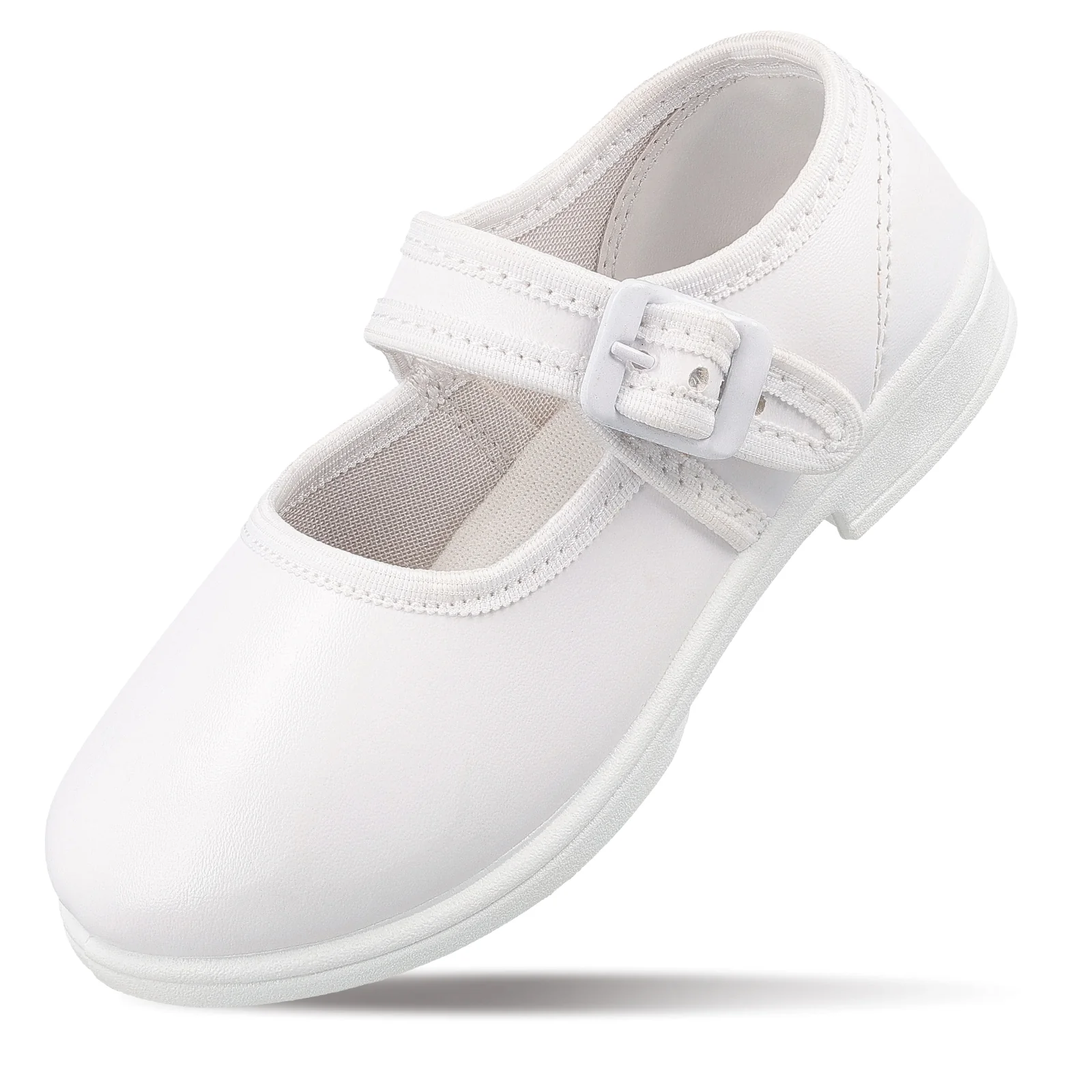 Kids School Shoe - WV591 White - Image 5
