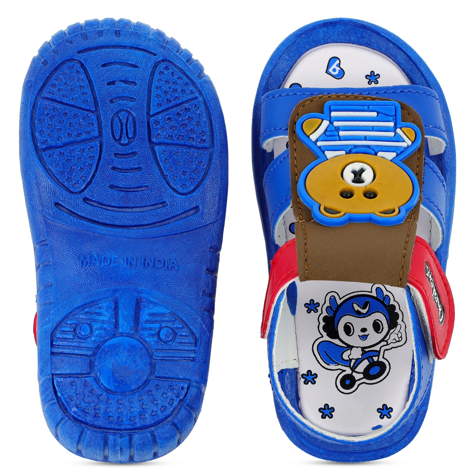 Walkaroo Kids Cartoonic Fisherman Sandals  - WK336 Navy Blue - Image 2
