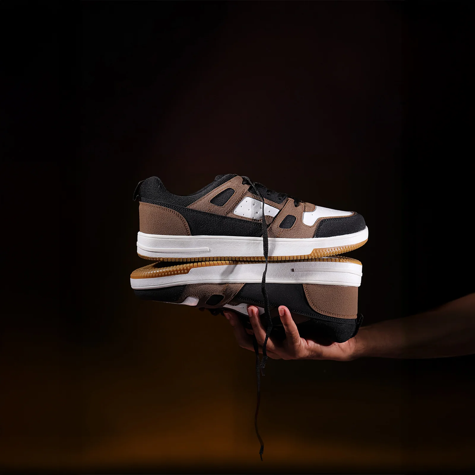 Men's Casual Sneakers - WY3344 Black Brown - Image 2