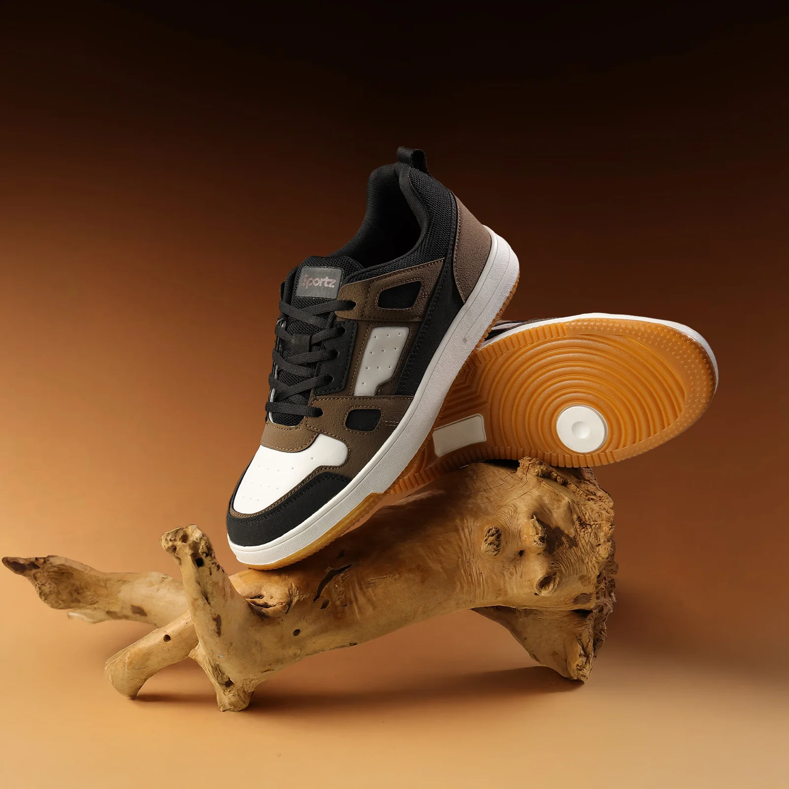 Men's Casual Sneakers - WY3344 Black Brown - Image 3
