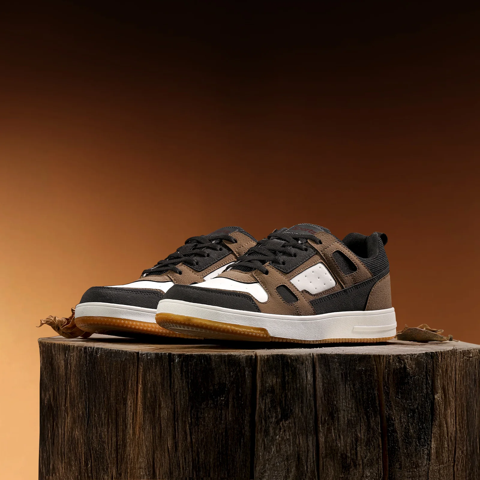 Men's Casual Sneakers - WY3344 Black Brown - Image 4