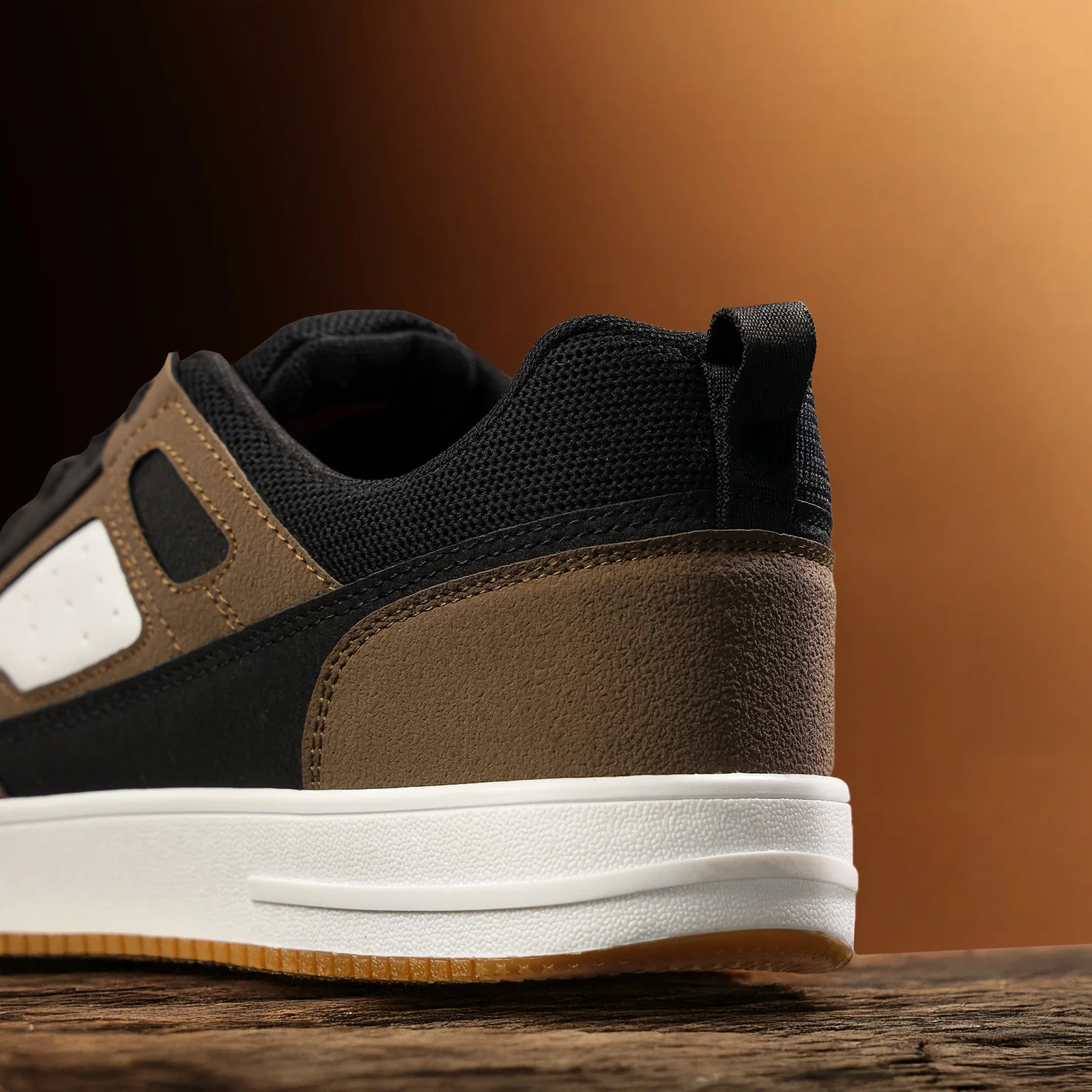 Men's Casual Sneakers - WY3344 Black Brown - Image 6