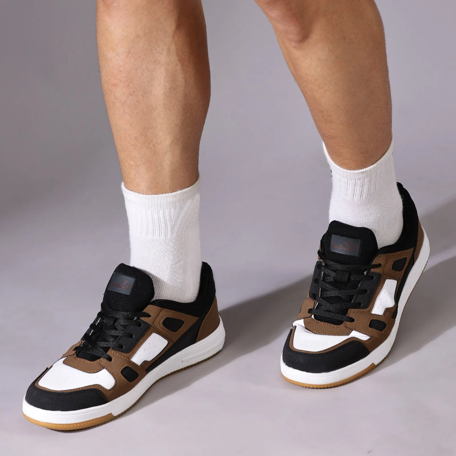 Men's Casual Sneakers - WY3344 Black Brown - Image 7