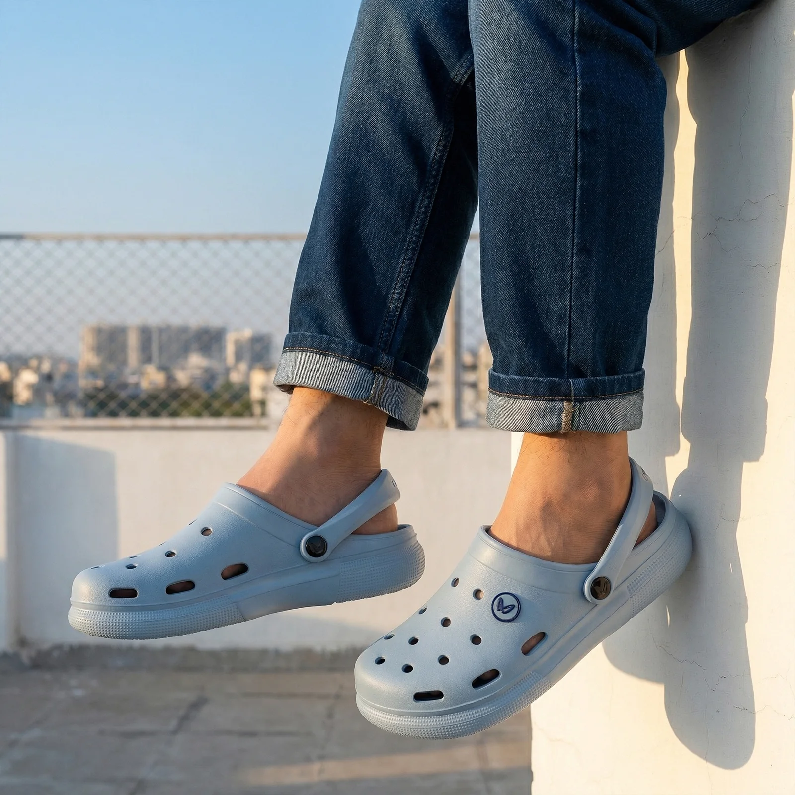 Men's Clogs  - WC4843 Aqua Blue - Image 2