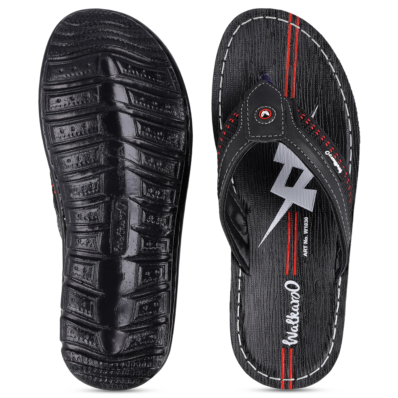 Men's Daily Wear Sandals - W1030 Black - Image 3