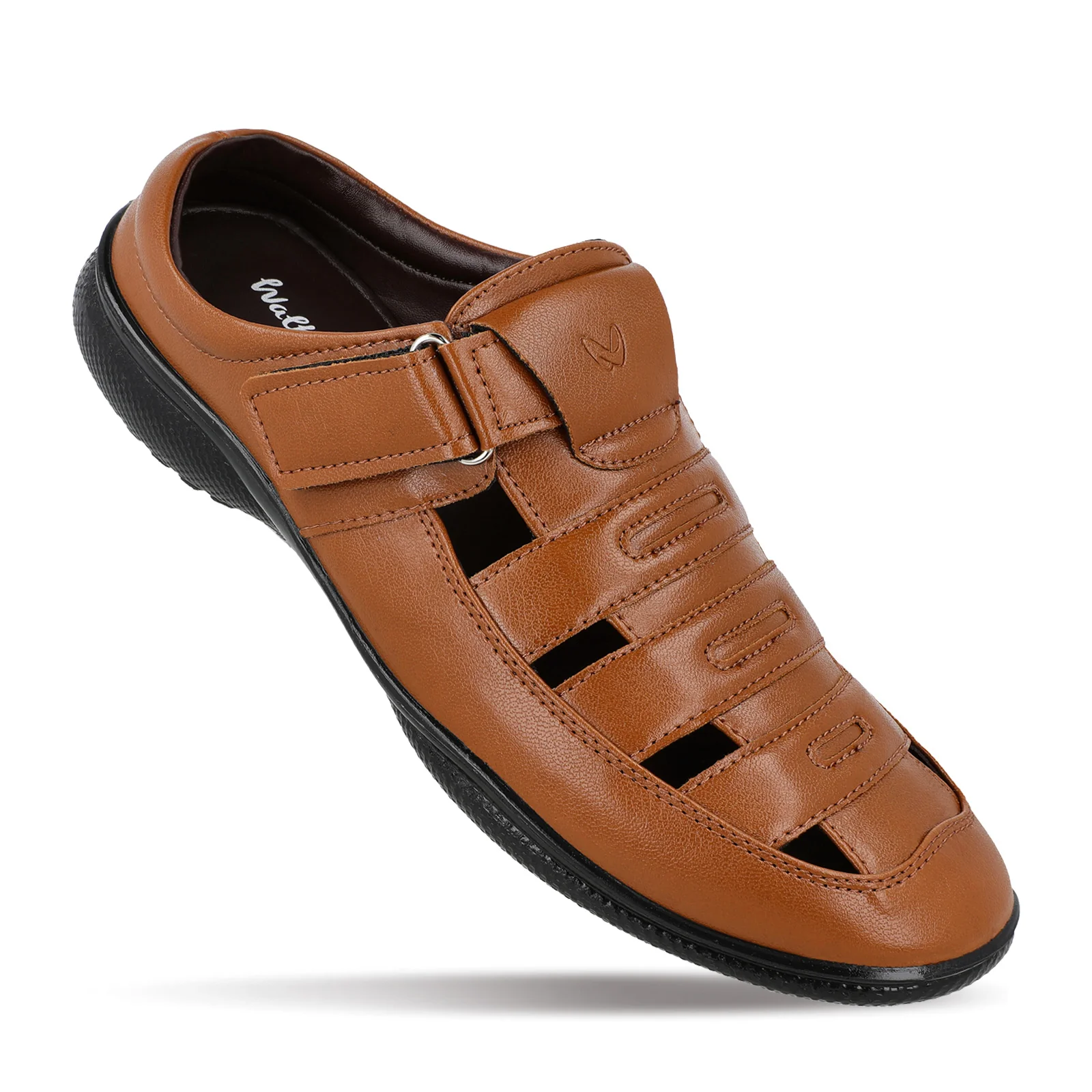 Walkaroo Men Roman Sandals - WF6258 Tan - Image 3