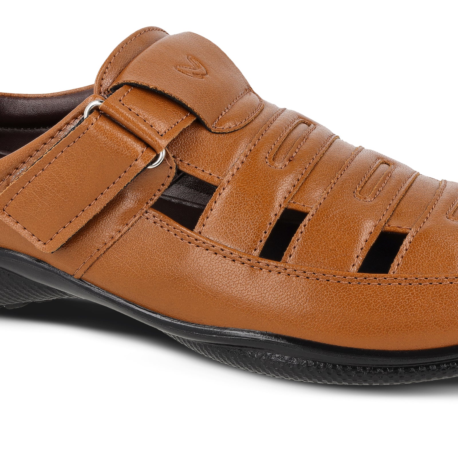 Walkaroo Men Roman Sandals - WF6258 Tan - Image 5