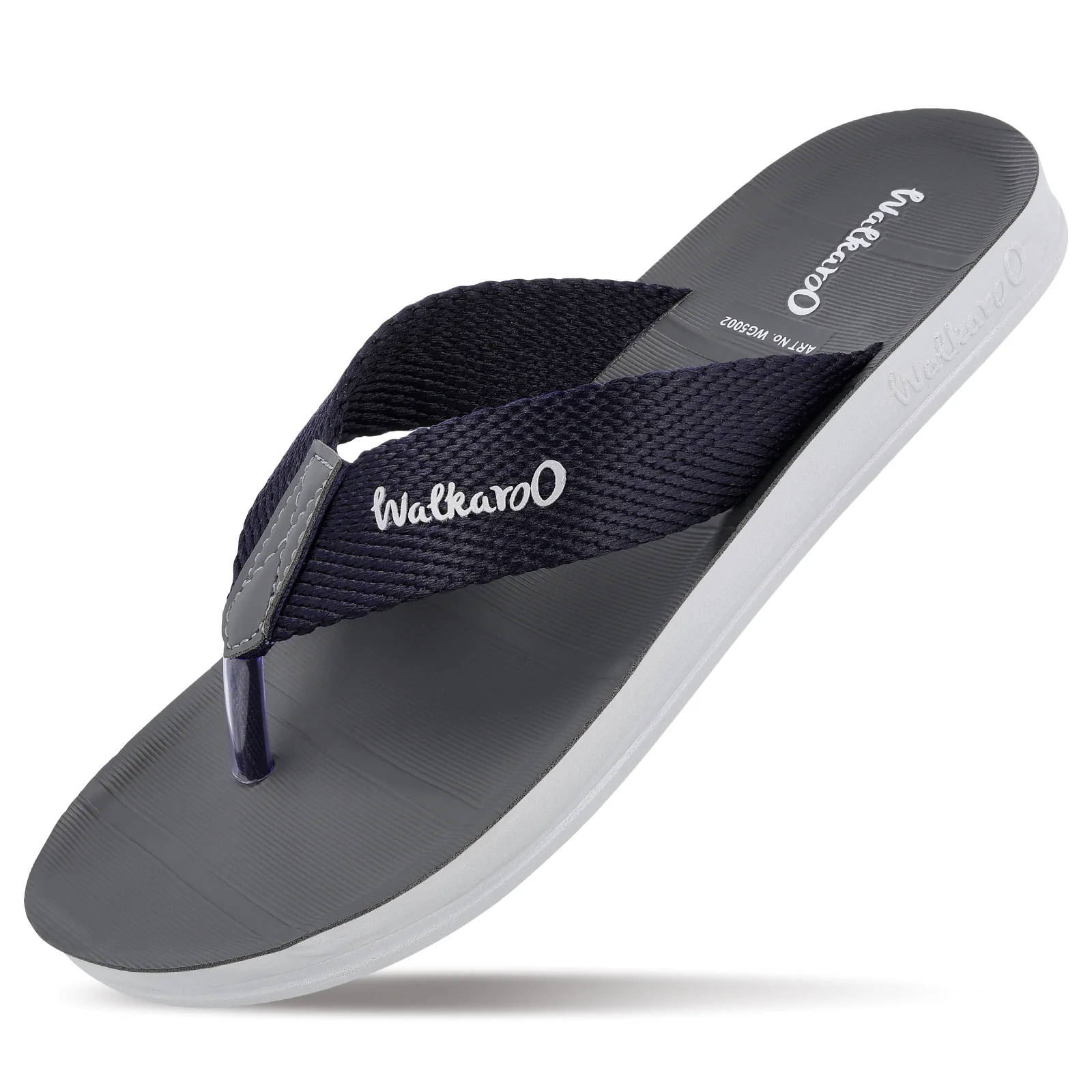 Walkaroo Men Solid Thong Sandals  - WG5002 Blue - Image 6
