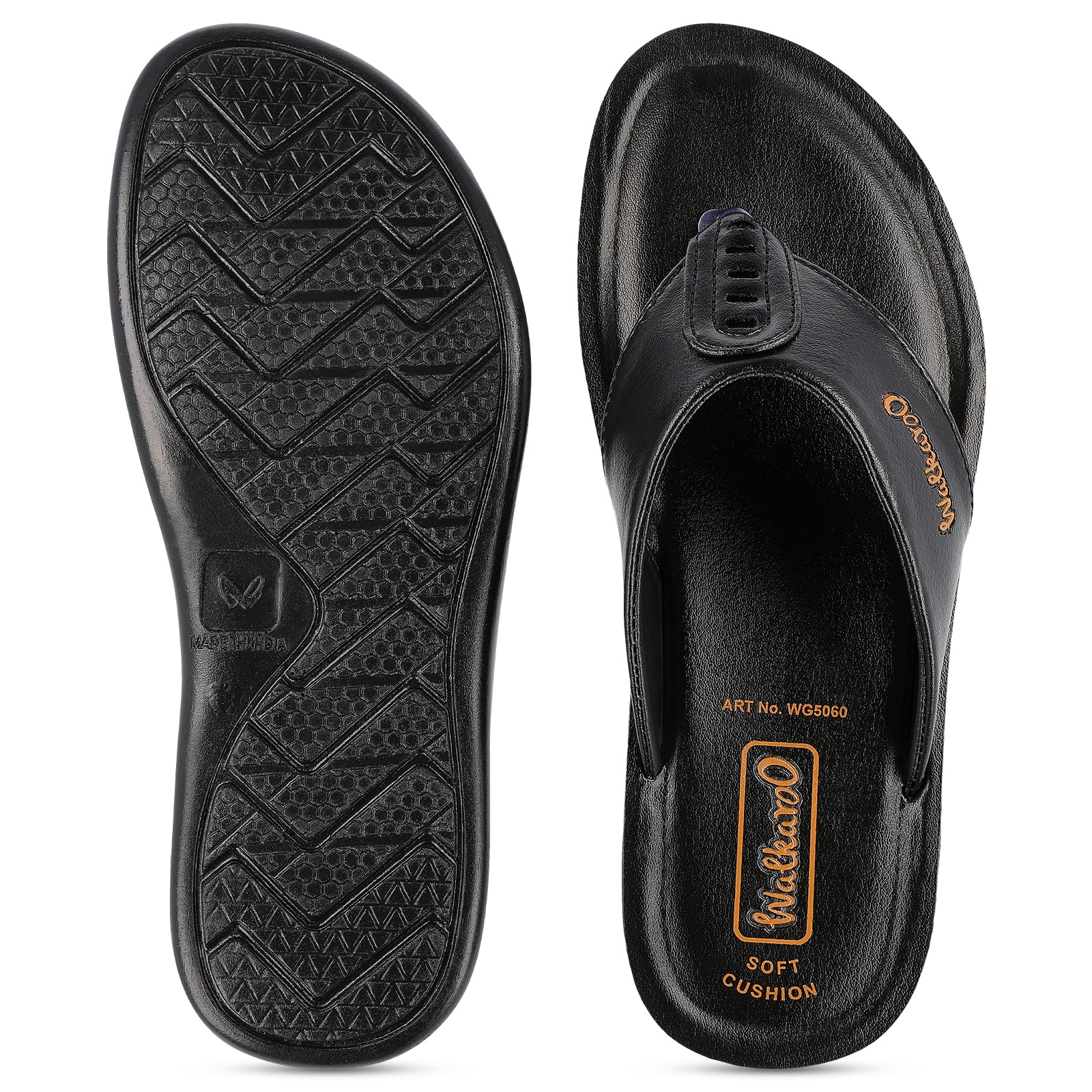 Men's Daily Wear Sandals  - WG5060 Black - Image 3