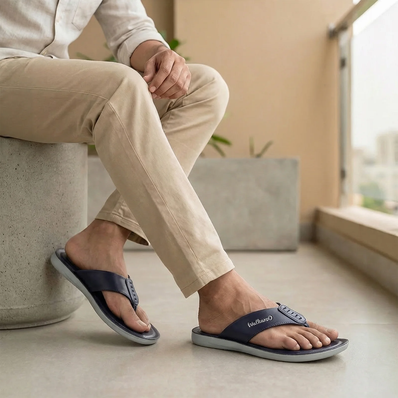Men's Daily Wear Sandals - WG5060 Blue - Image 2