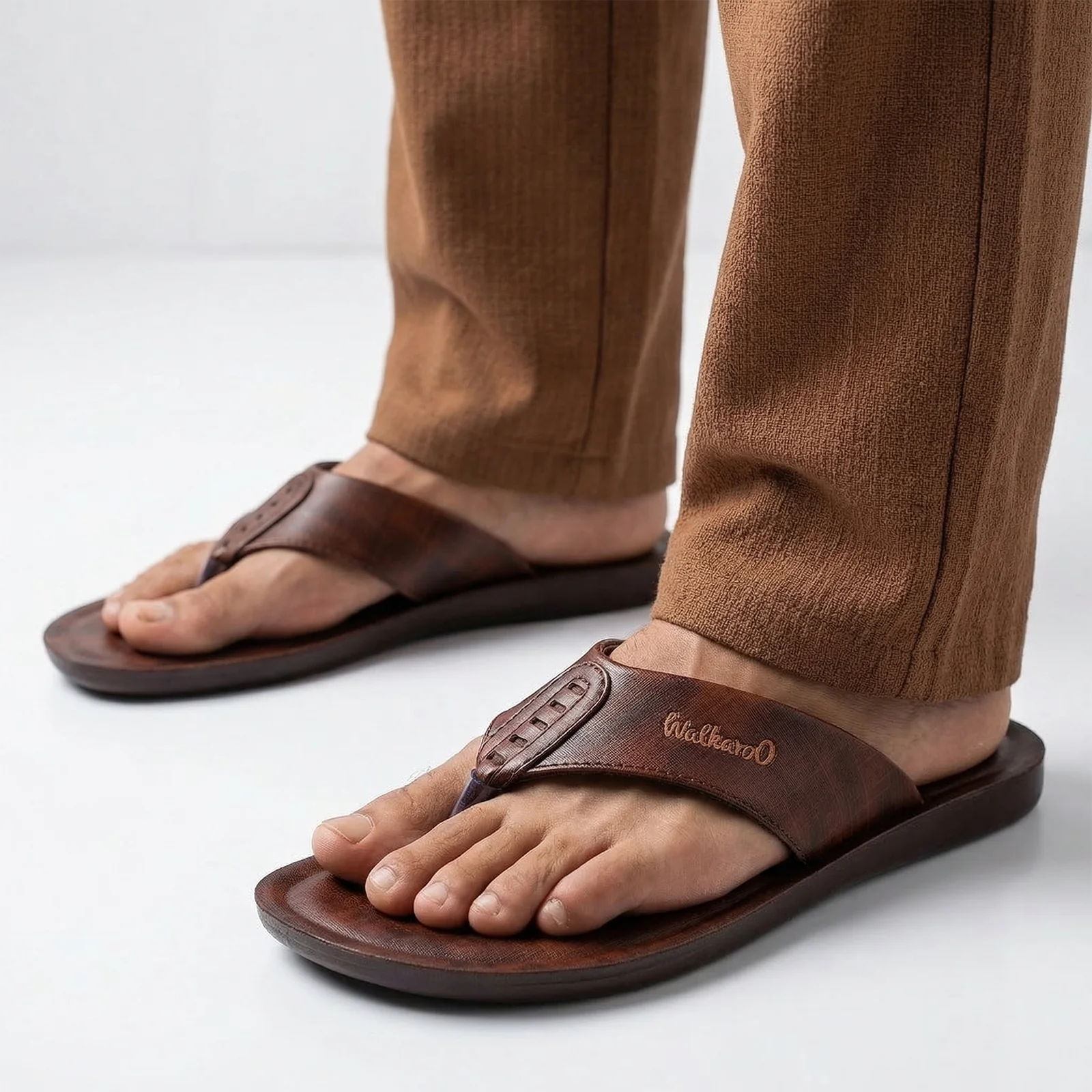 Men's Daily Wear Sandals - WG5060 Brown - Image 2