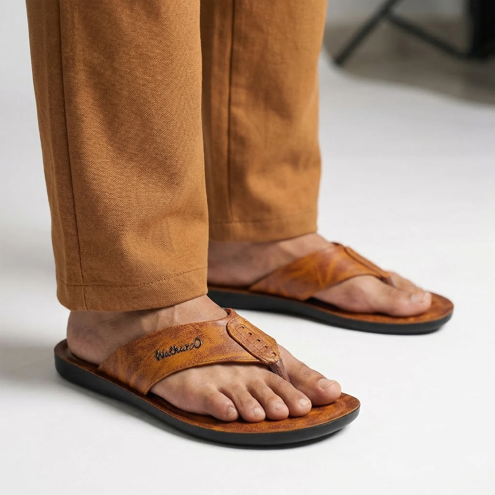 Men's Daily Wear Sandals - WG5060 Tan - Image 2