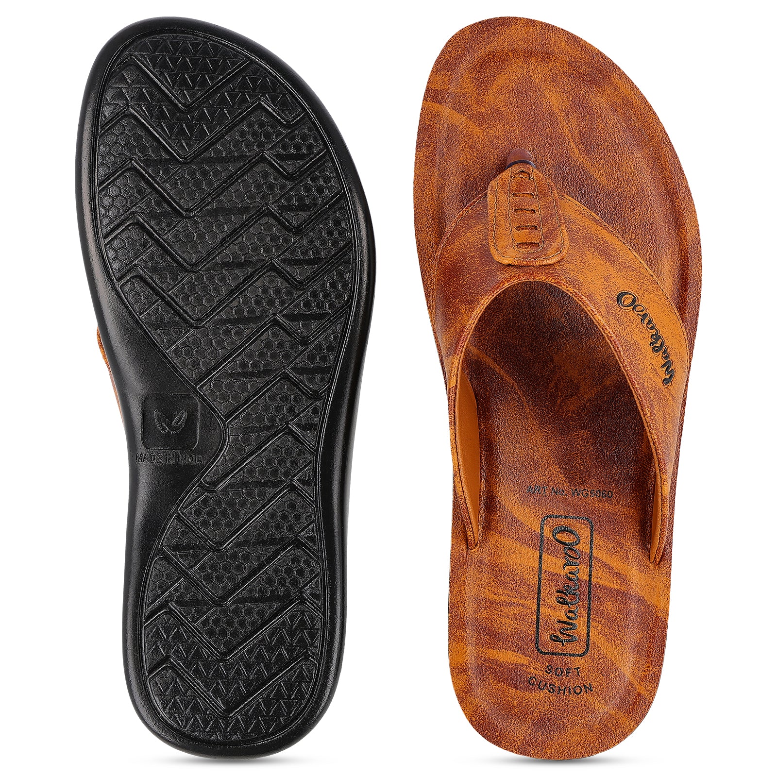 Men's Daily Wear Sandals - WG5060 Tan - Image 3