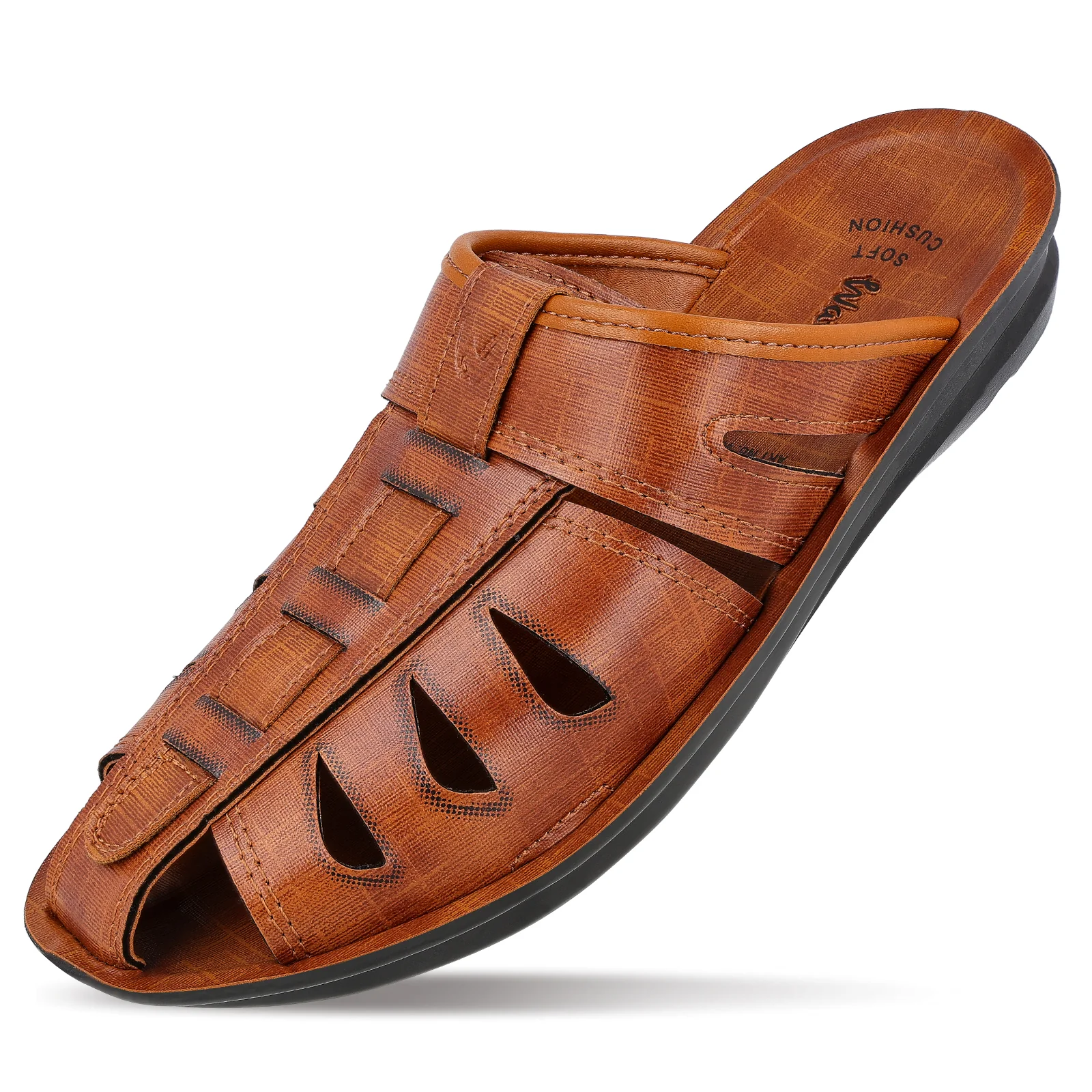 Men's Fishermen Cut Slide Sandals  - WG5309 Tan - Image 5