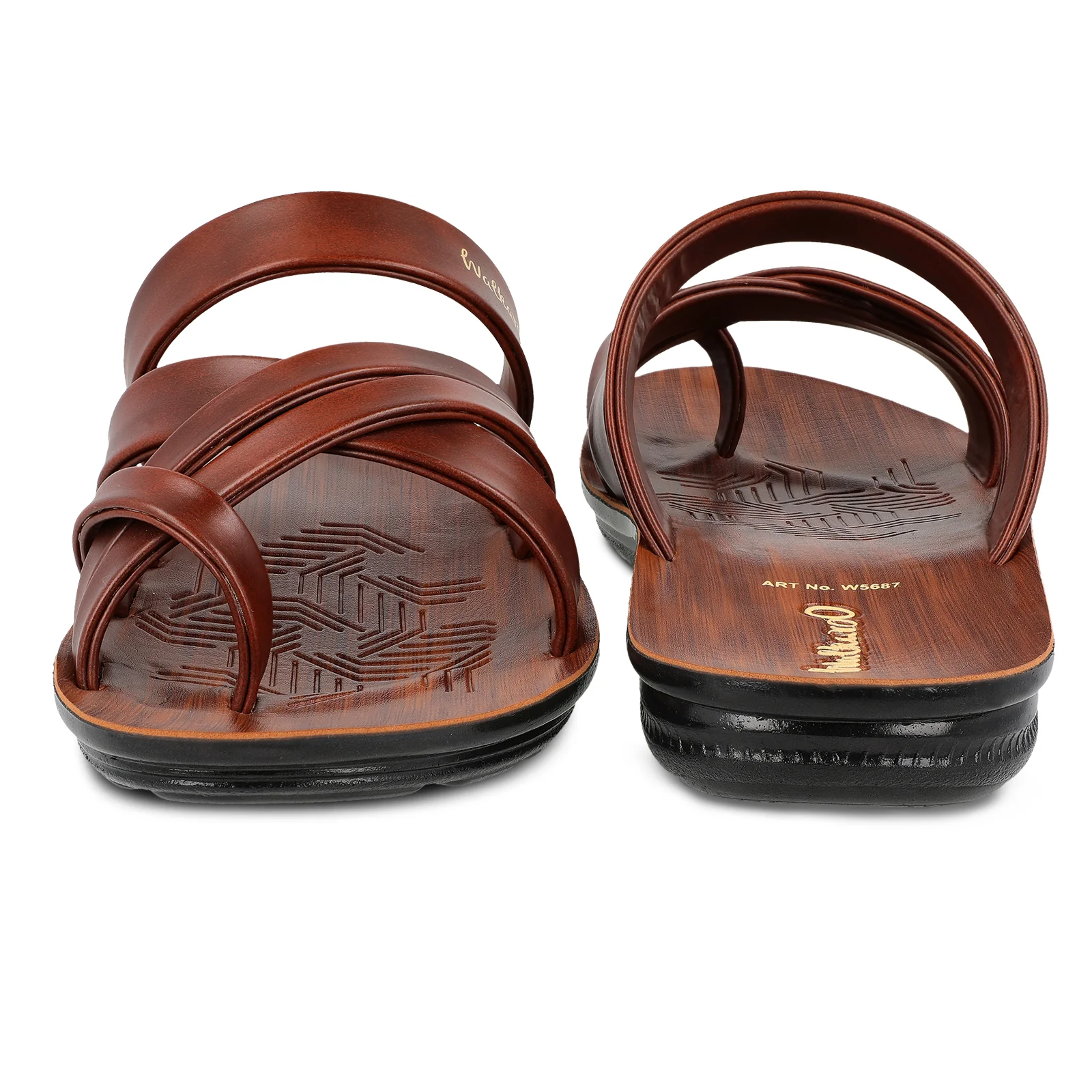 Men's Daily Wear Sandals  - W5687 Dark Brown - Image 5