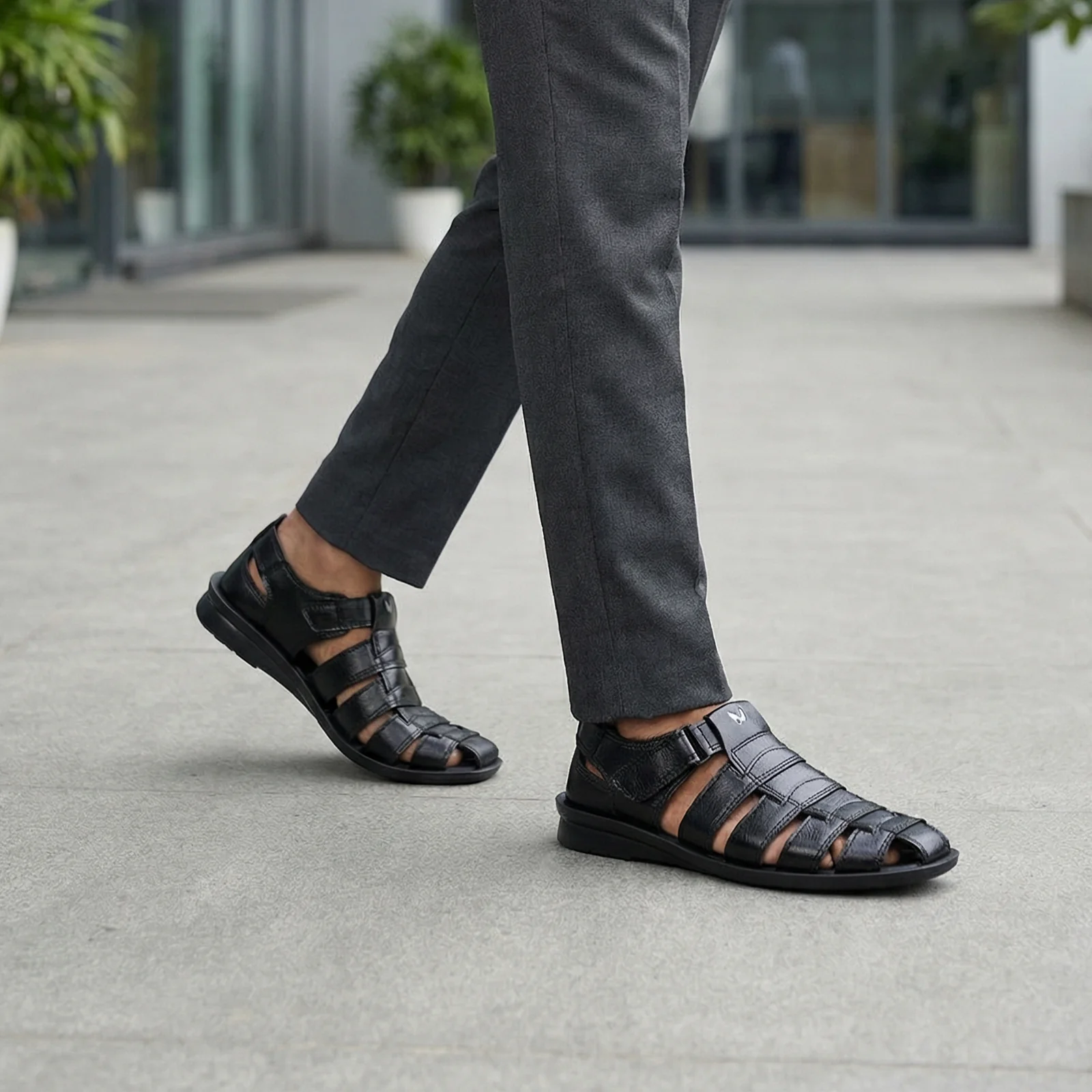 Men's Fisherman Sandals - 13505 Black - Image 2
