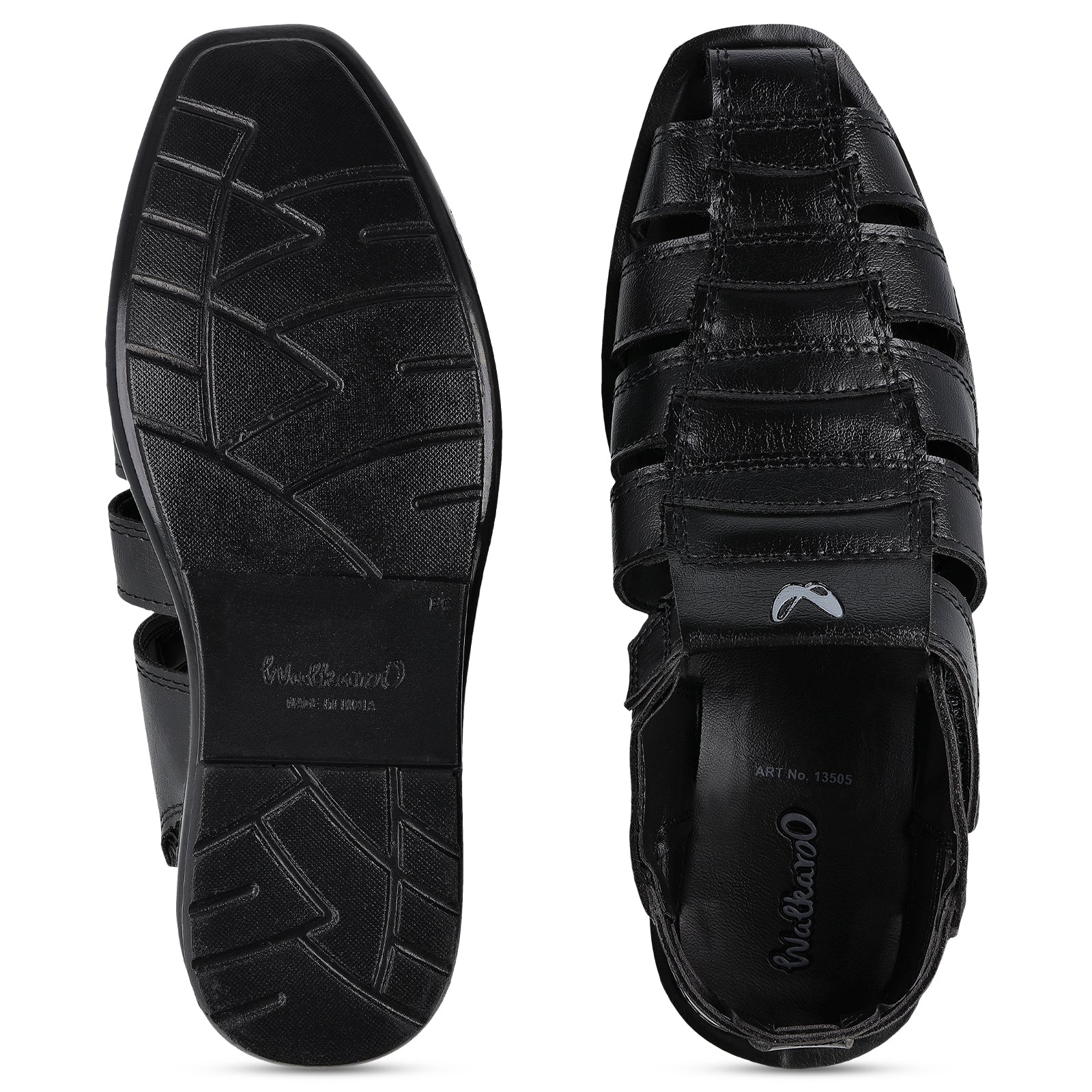 Men's Fisherman Sandals - 13505 Black - Image 3