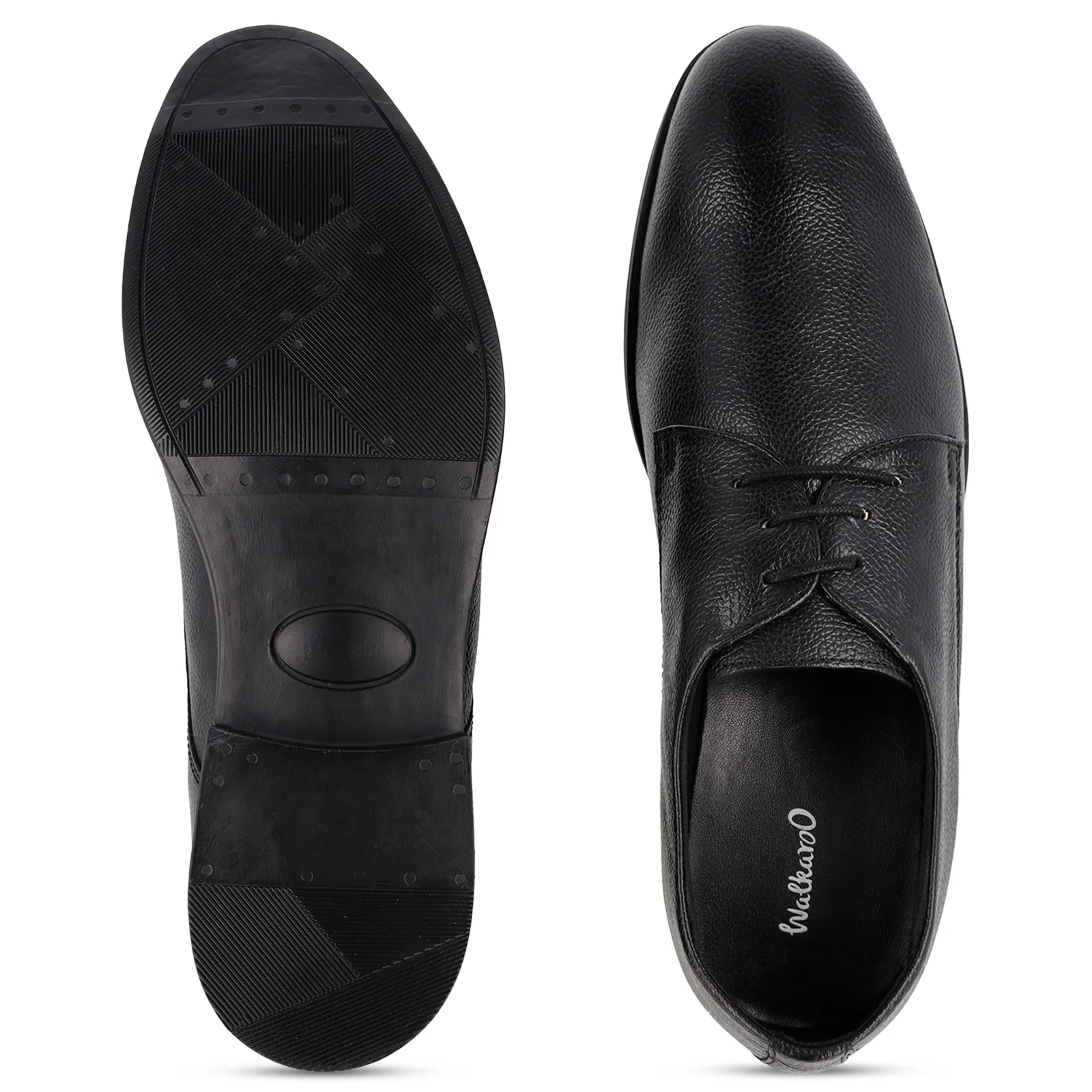 Men's Leather formals Shoes - WF6051 Black - Image 2