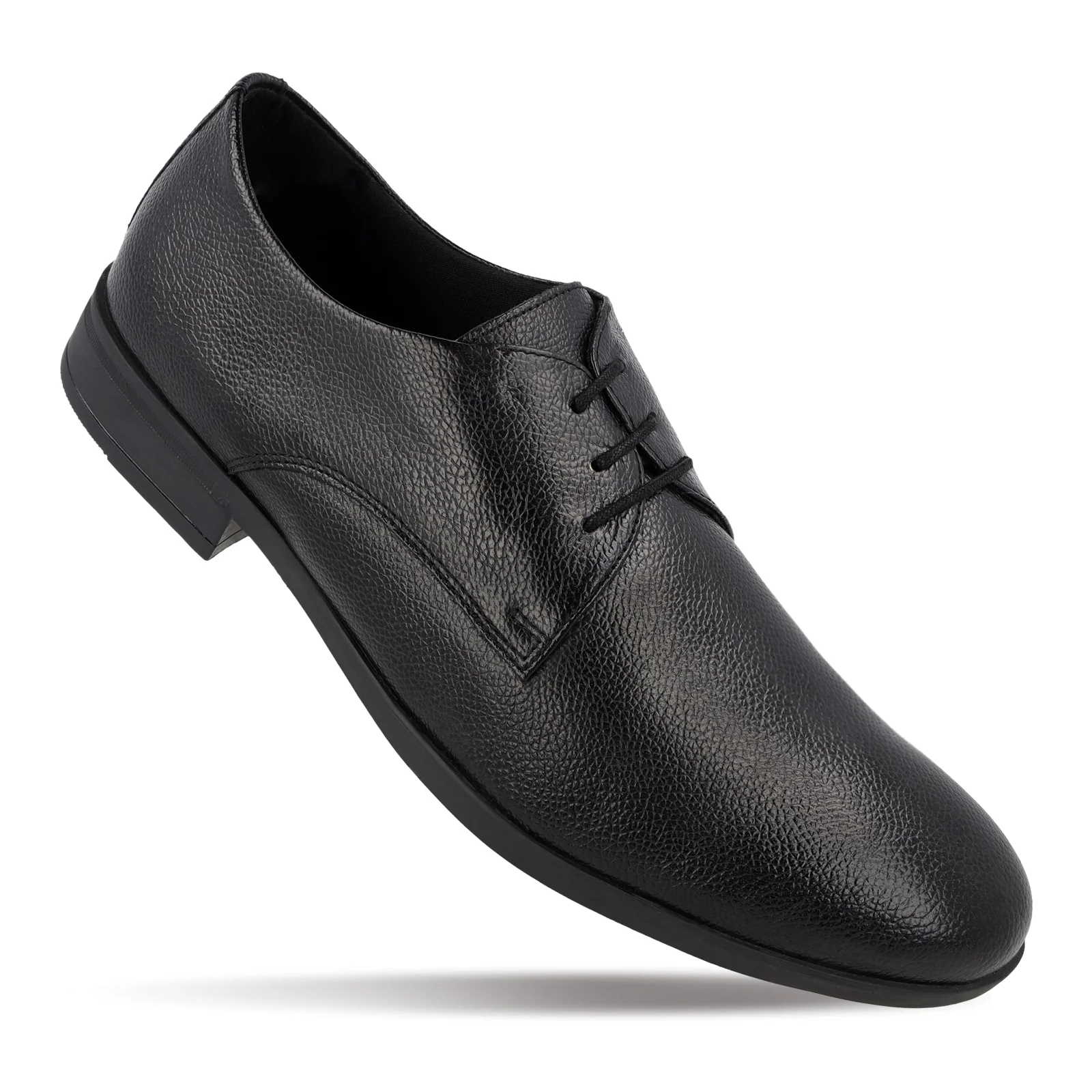 Men's Leather formals Shoes - WF6051 Black - Image 3