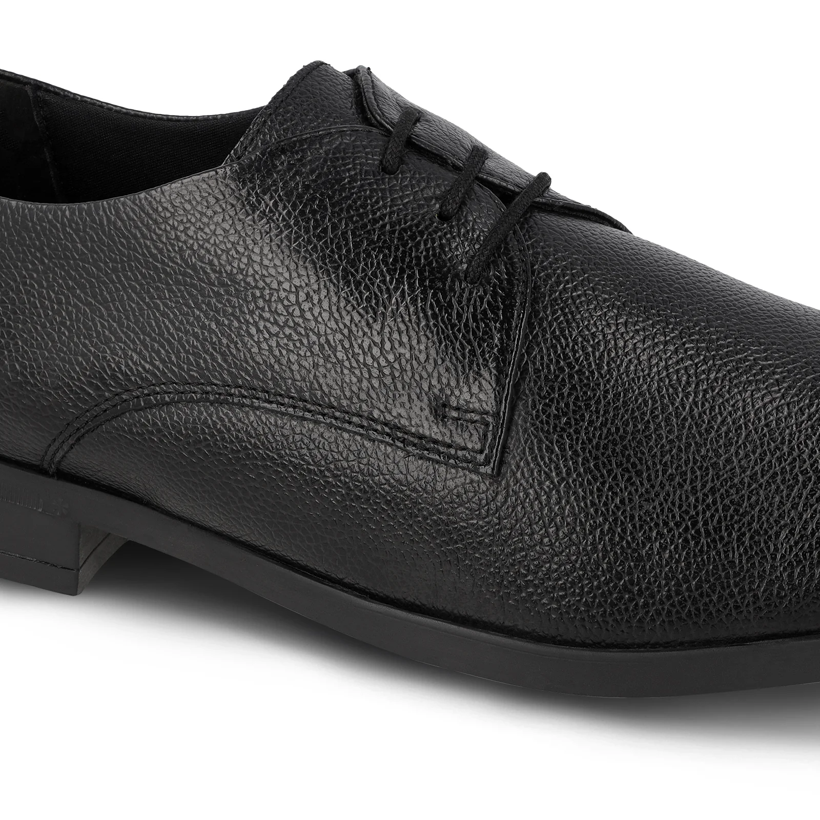 Men's Leather formals Shoes - WF6051 Black - Image 4